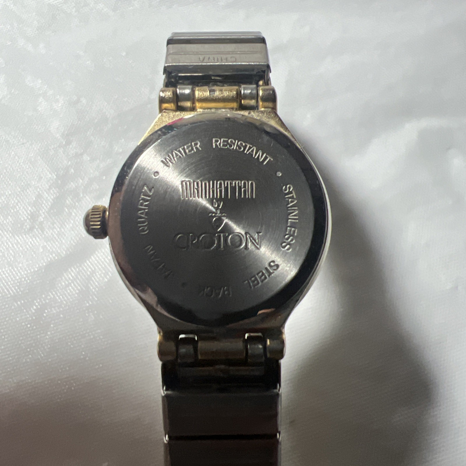 Manhattan by croton, ladies watch, water resistant, Japan, 22 mm case, stretch