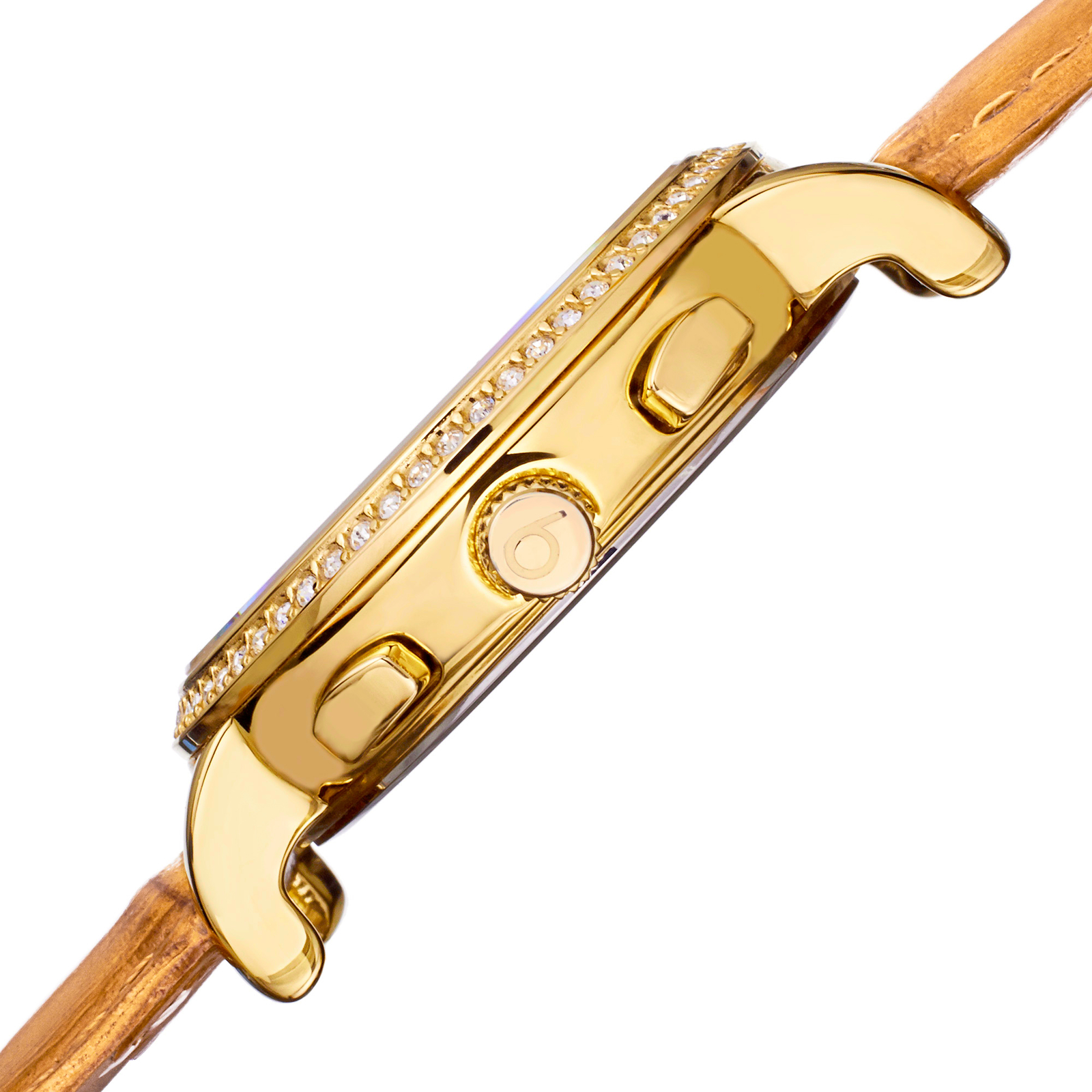 New Women’s Burgi BUR087BG Swiss Quartz Multifunction Beige Leather Strap Watch