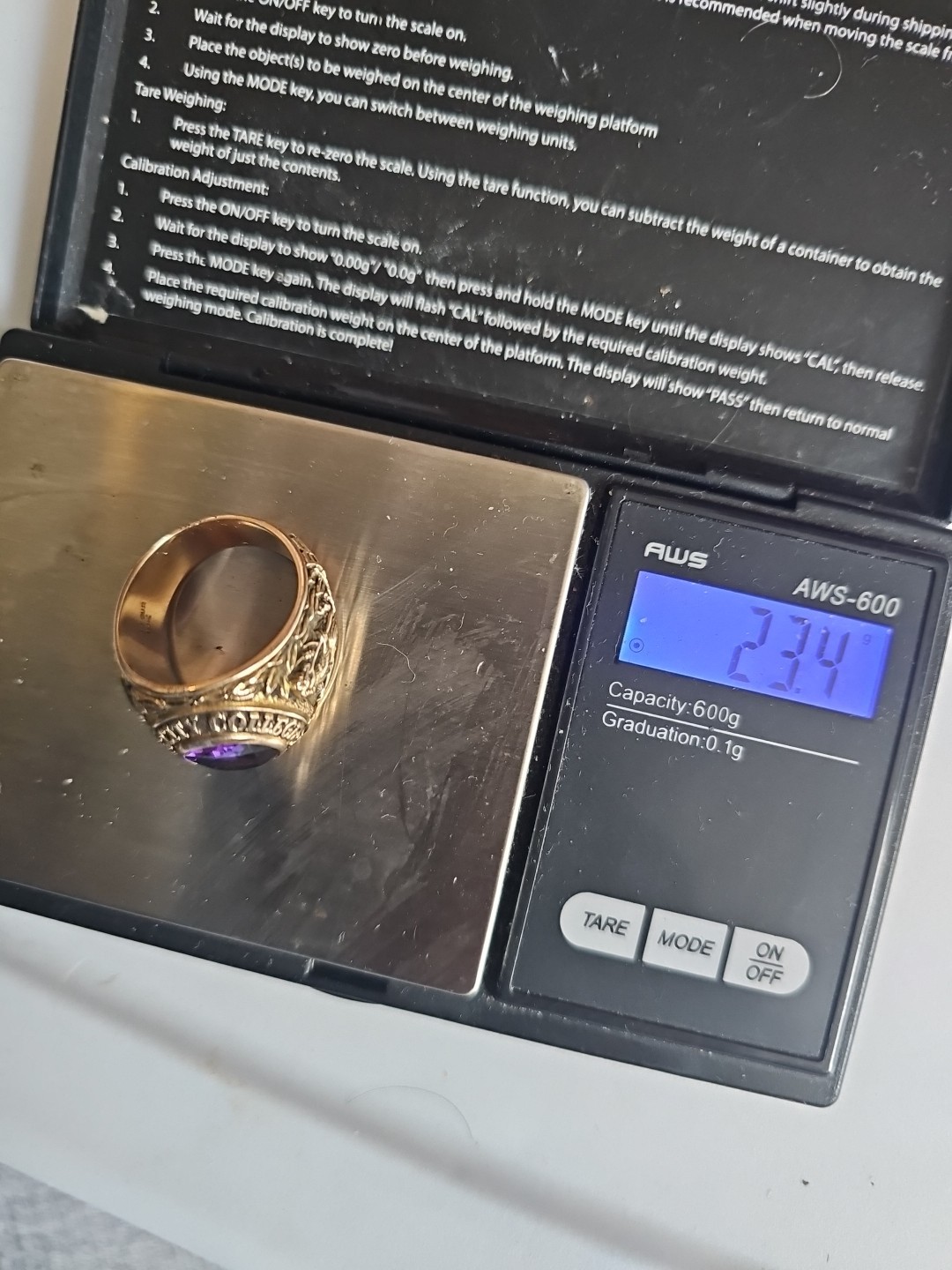Vintage 1958 Balfour 10K Yellow Gold The City College New York Ring 23.4 Grams