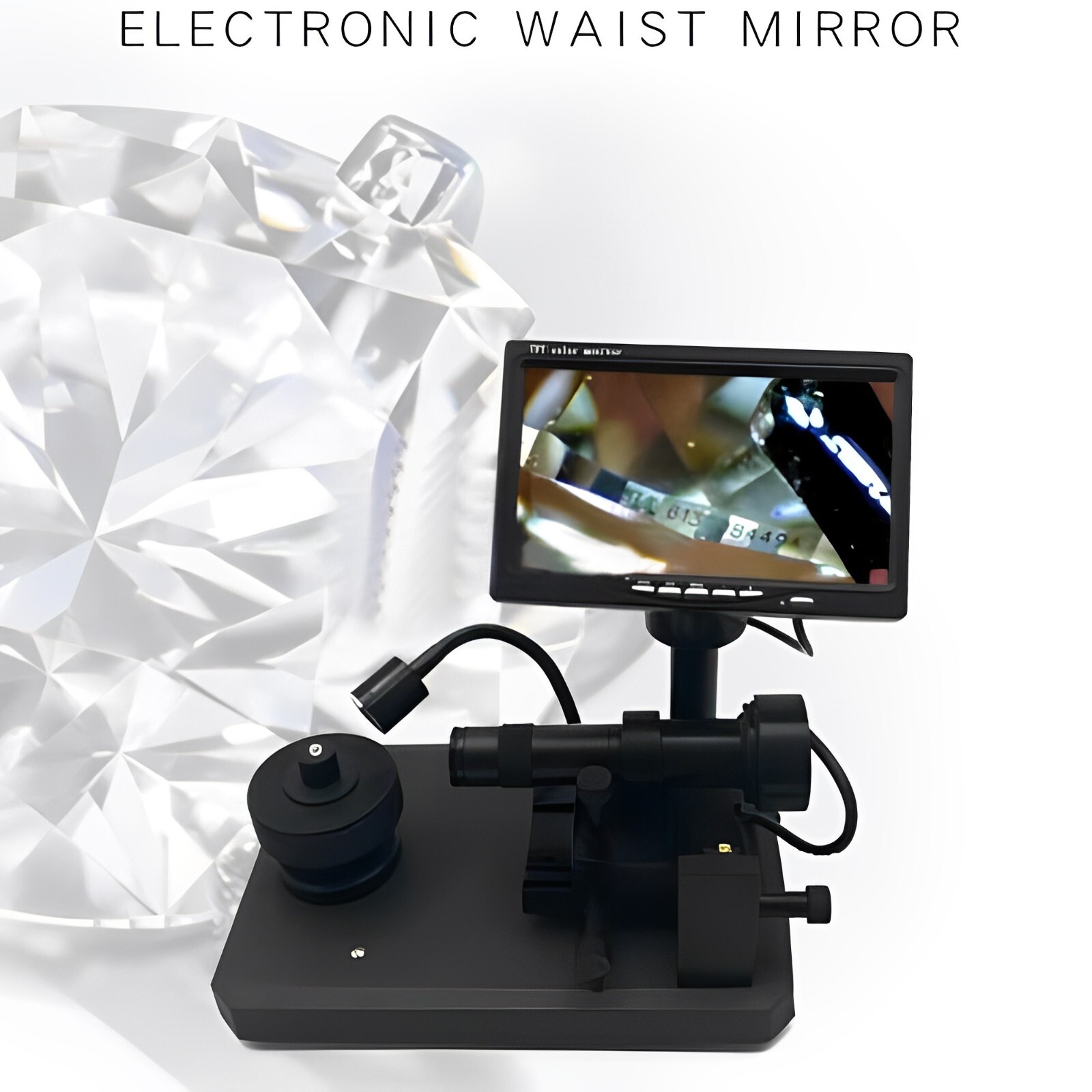 Diamond Gem Magnifier Digital Microscope 30~110X Jewelry Diamond Waist Mirror