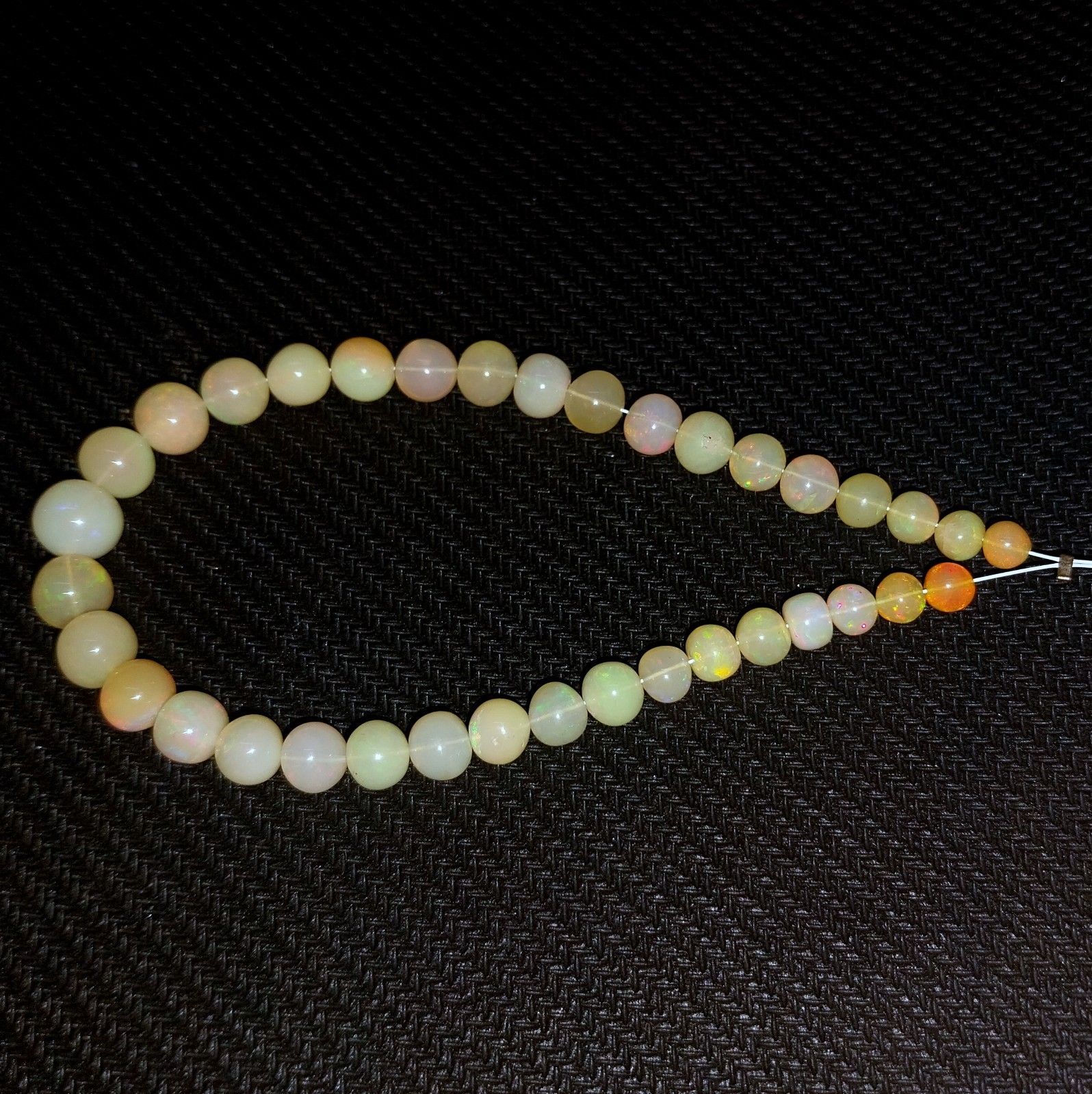 33 Carat 4.5 to 8 MM Natural Smooth Ethiopian Opal Ball Shape 8 inch Beads