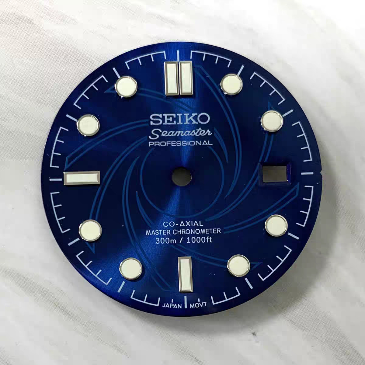 New Seiko blue Seamaster 300m dial 31mm suitable，for NH35 movement C3 lampshade-
