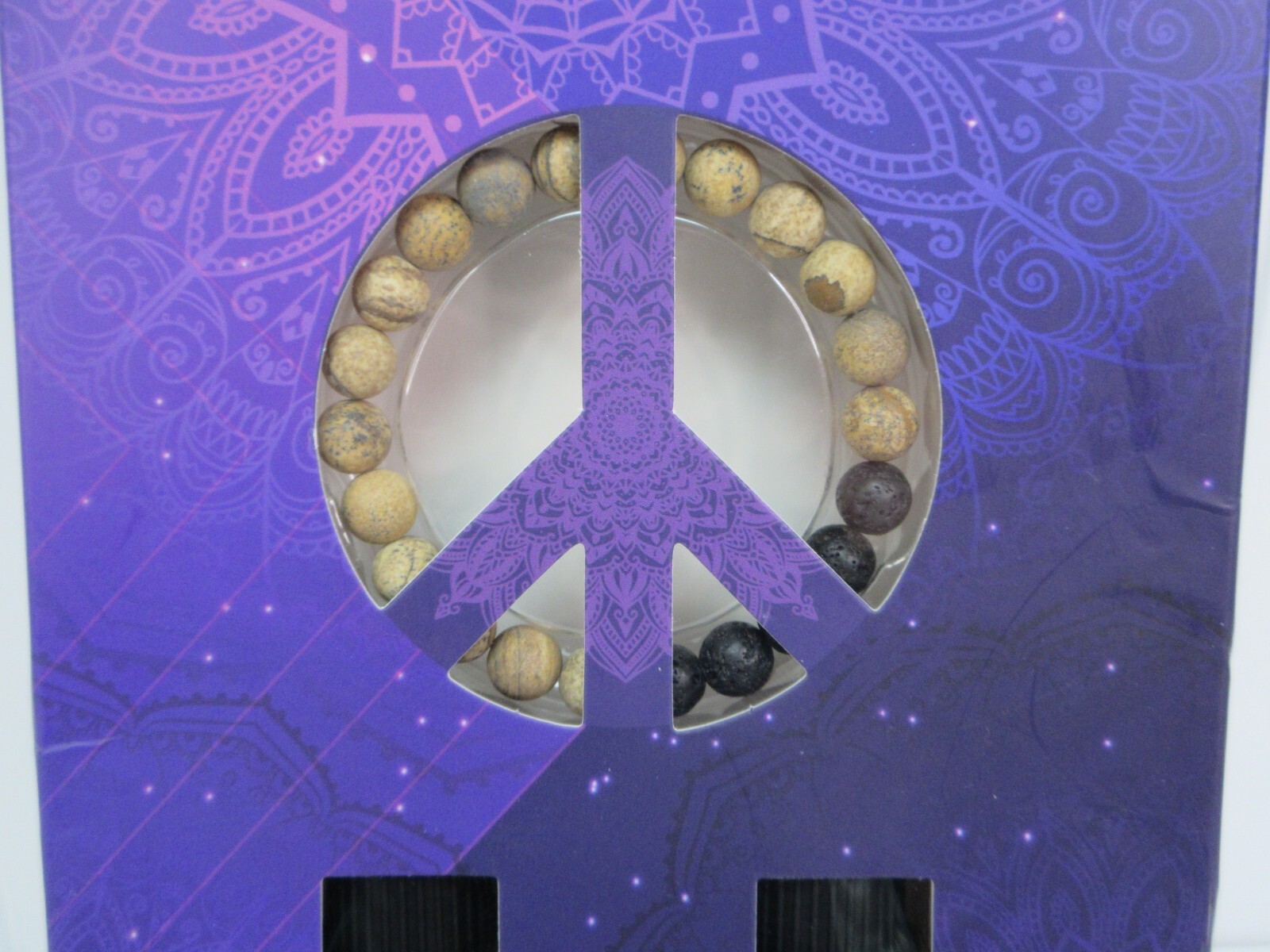 Natural Lava Stone Aromatherapy Bracelet Lavander & Peppermint Essentials Oils