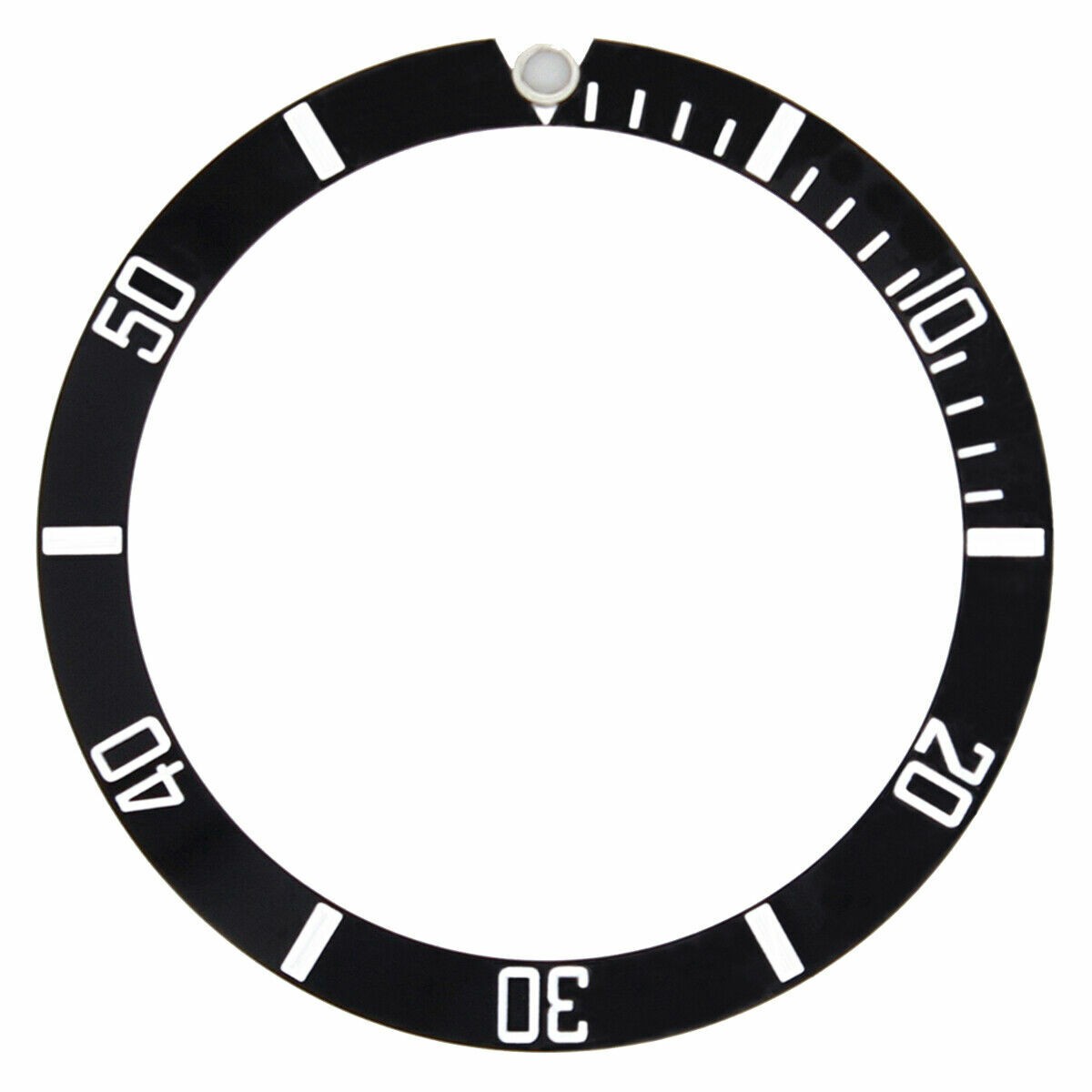 BEZEL INSERT FOR SEIKO 37.80MM X 30.80MM WATCH BLACK