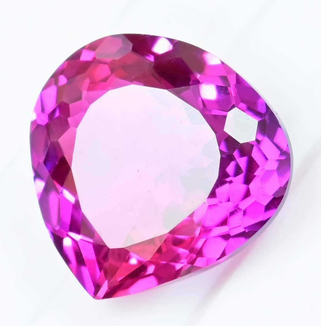 Flawless Natural Raspberry Pink Rhodolite 24.15 Ct Pear Certified Gemstone
