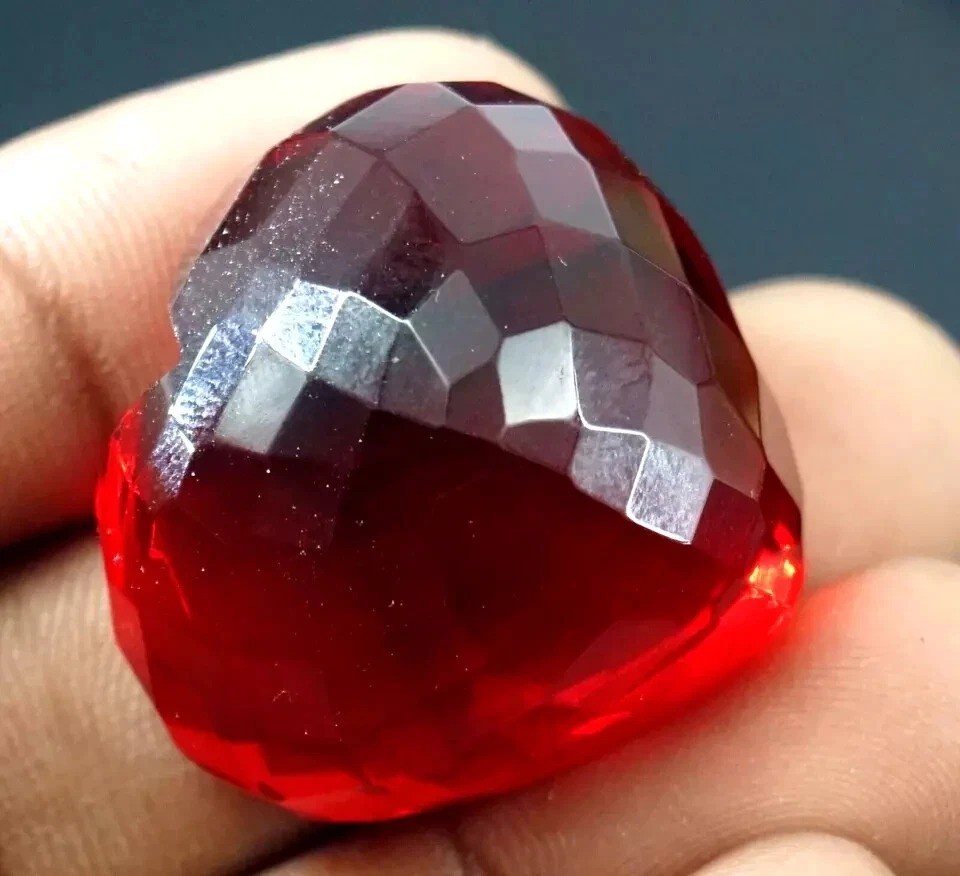 Red Topaz Heart Cut 101.60 Ct Certified A++ Brazilian Natural Loose Gemstone