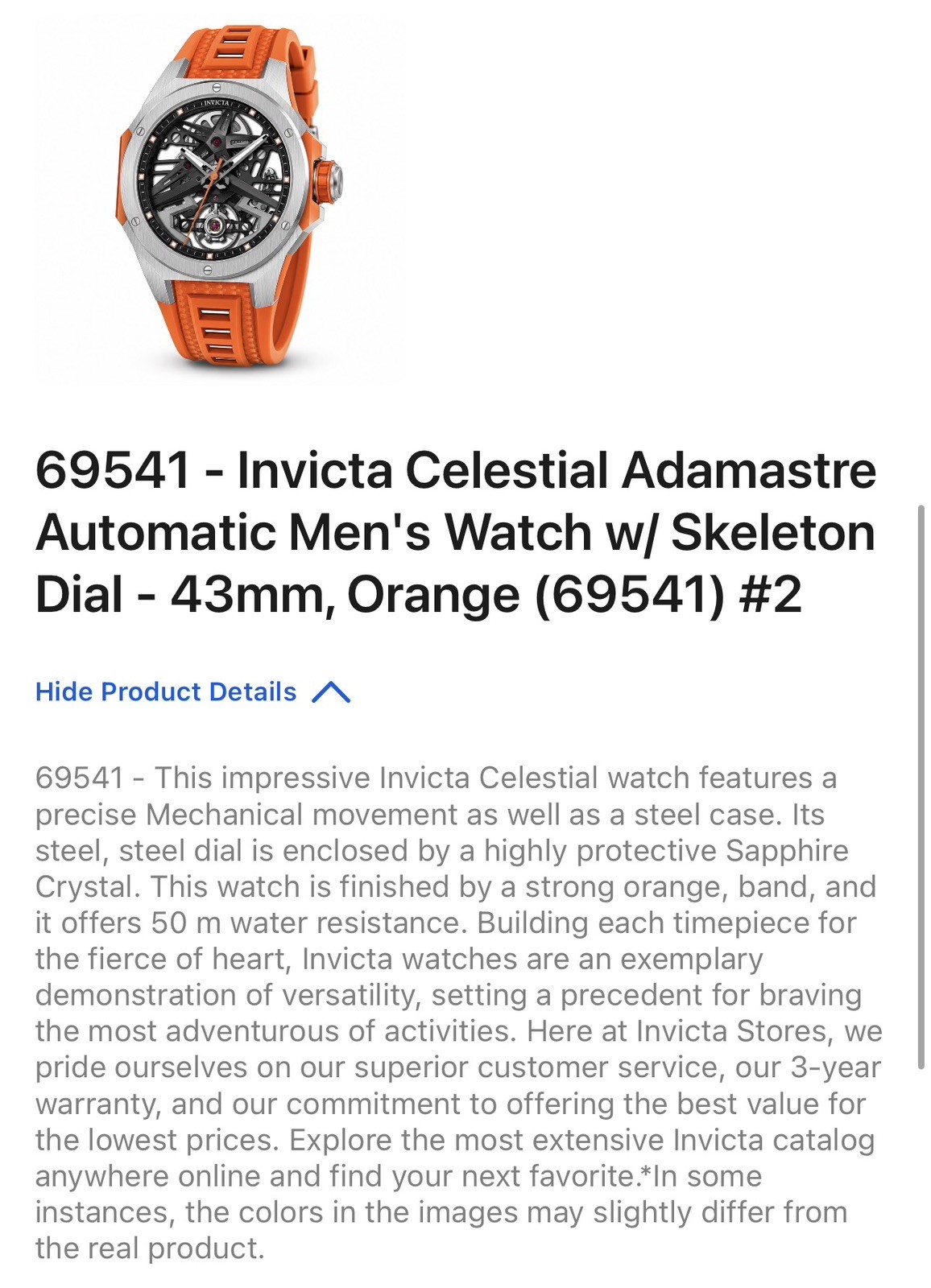 🔥Invicta Celestial Adamastre 43mm AUTOMATIC Mens Watch w/Carbon Fiber Box 69541