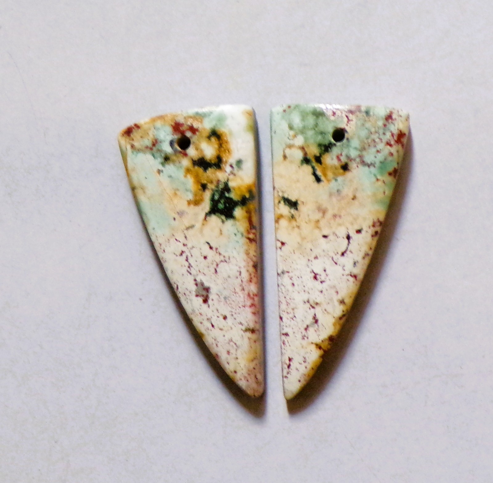 13.20 Cts Natural River Jasper Drilled Cabochon Match Pair Gemstone 26X12.3MM 05