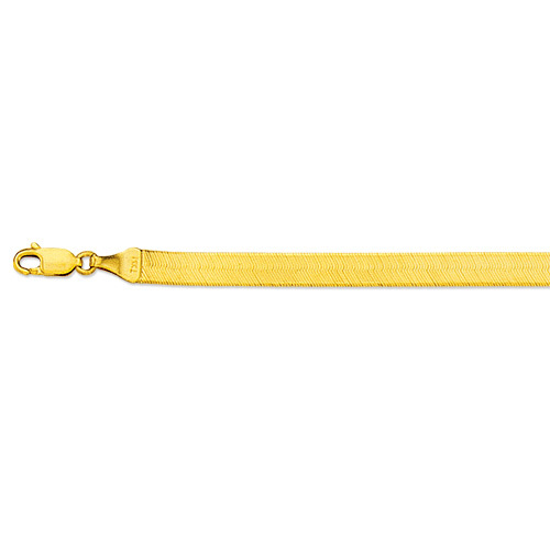 14k Yellow Gold 8″ Flexible HERRINGBONE Link Chain Bracelet 4.3 Grams 5 MM