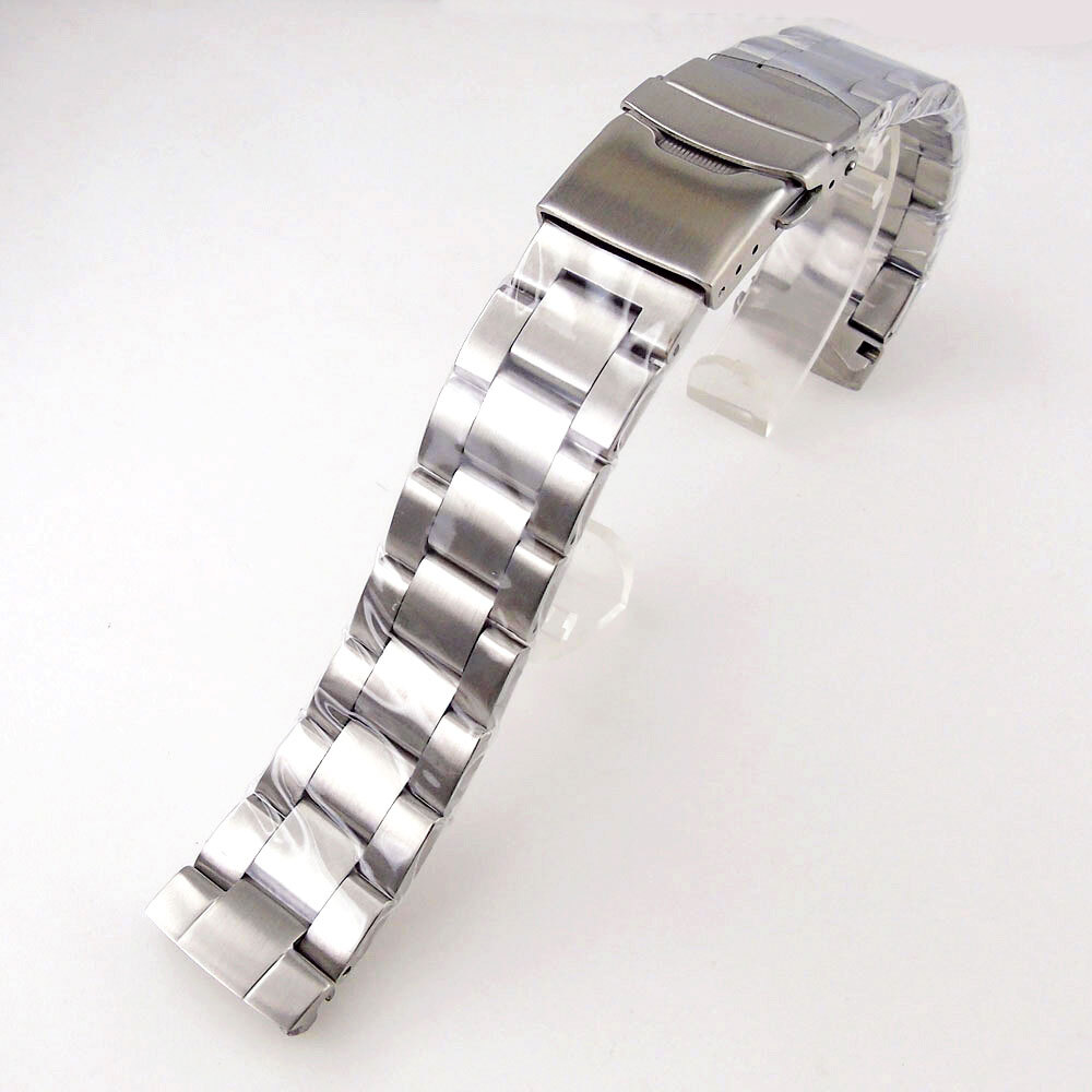 New Arrival Fit 62MAS Case 20mm Butterfly Buckle Stainless Steel Bracelet Silver