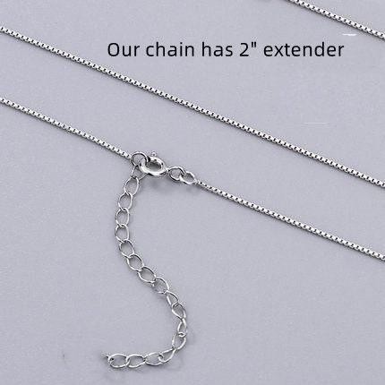Blue sapphire necklace – 18kgp @ sterling silver – September Birthstone – Pear
