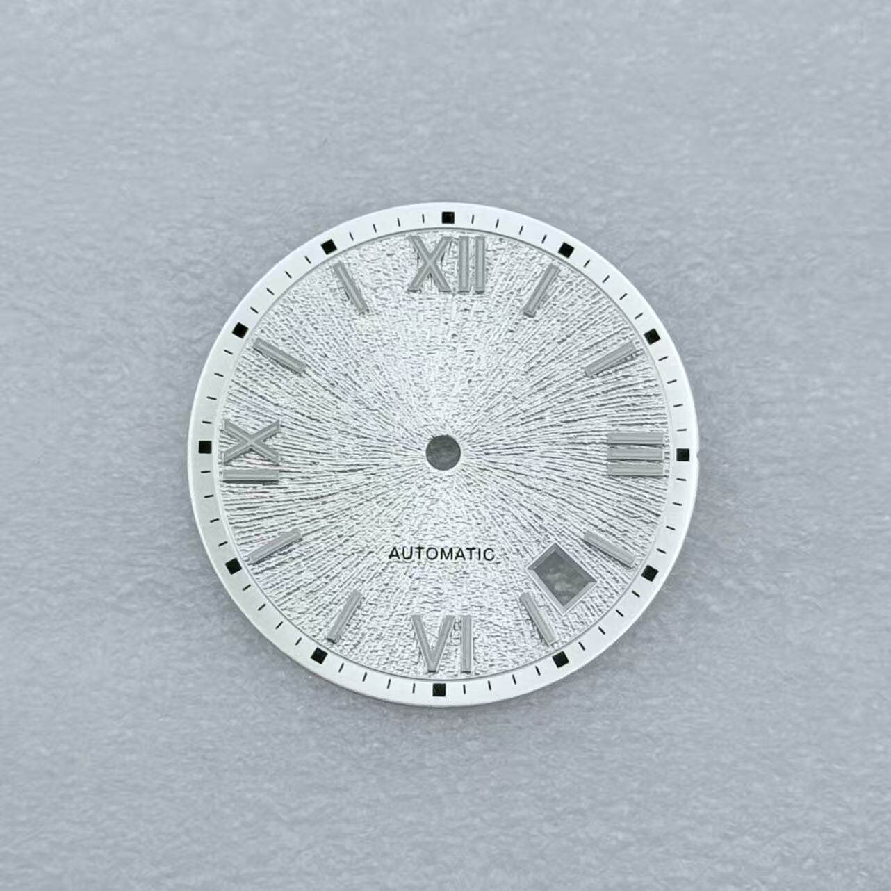 31.8mm Black Purple Watch Dial No Lume Fit NH35/36 Movements Watch Accessories
