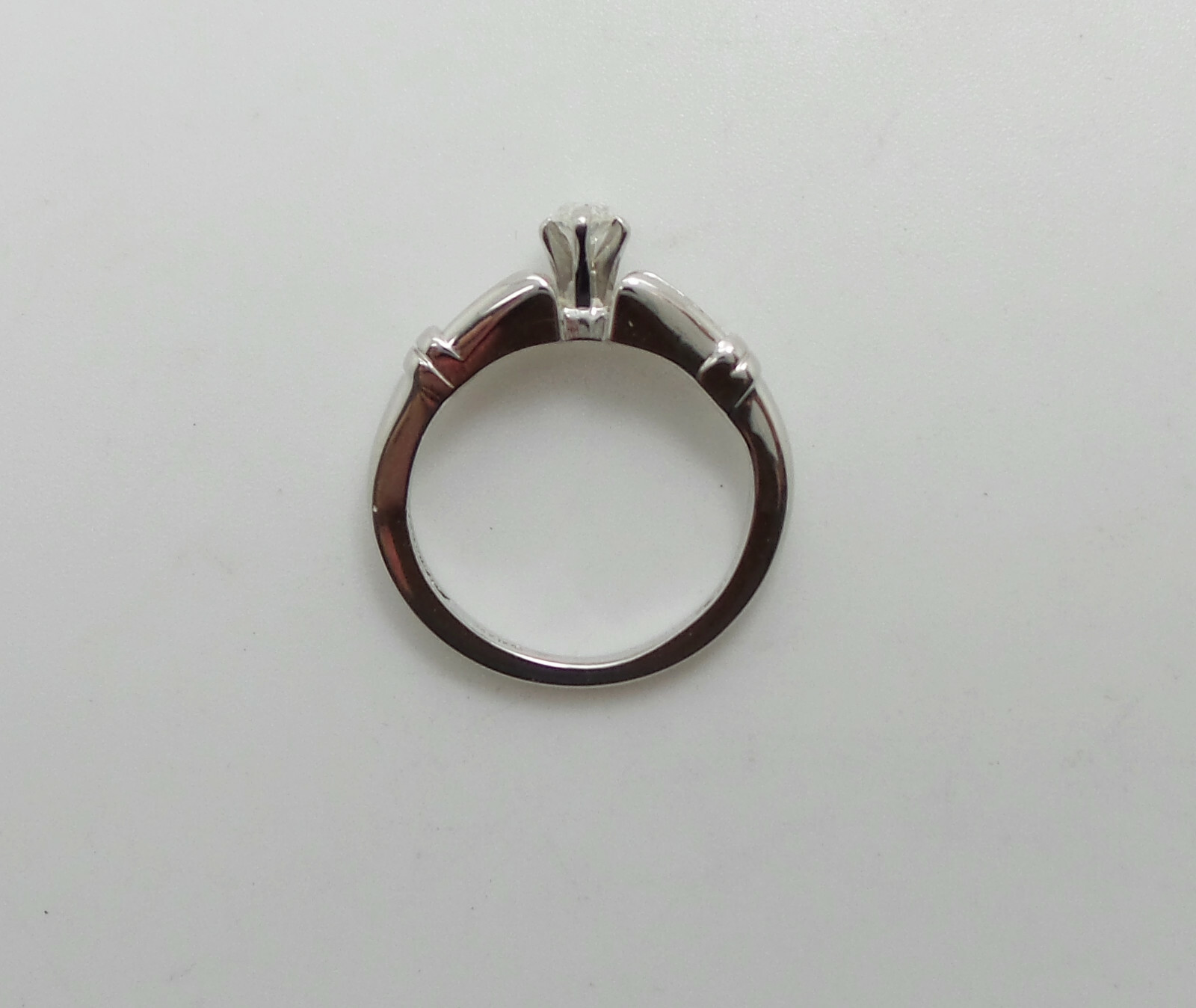Vintage 1/2CT Natural Marquise Diamond Engagement Wedding Ring 14K White Gold