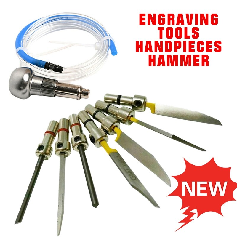 Steel Cutter Handpieces Hammer Kit for Pneumatic Graver Machine Engraving Tools