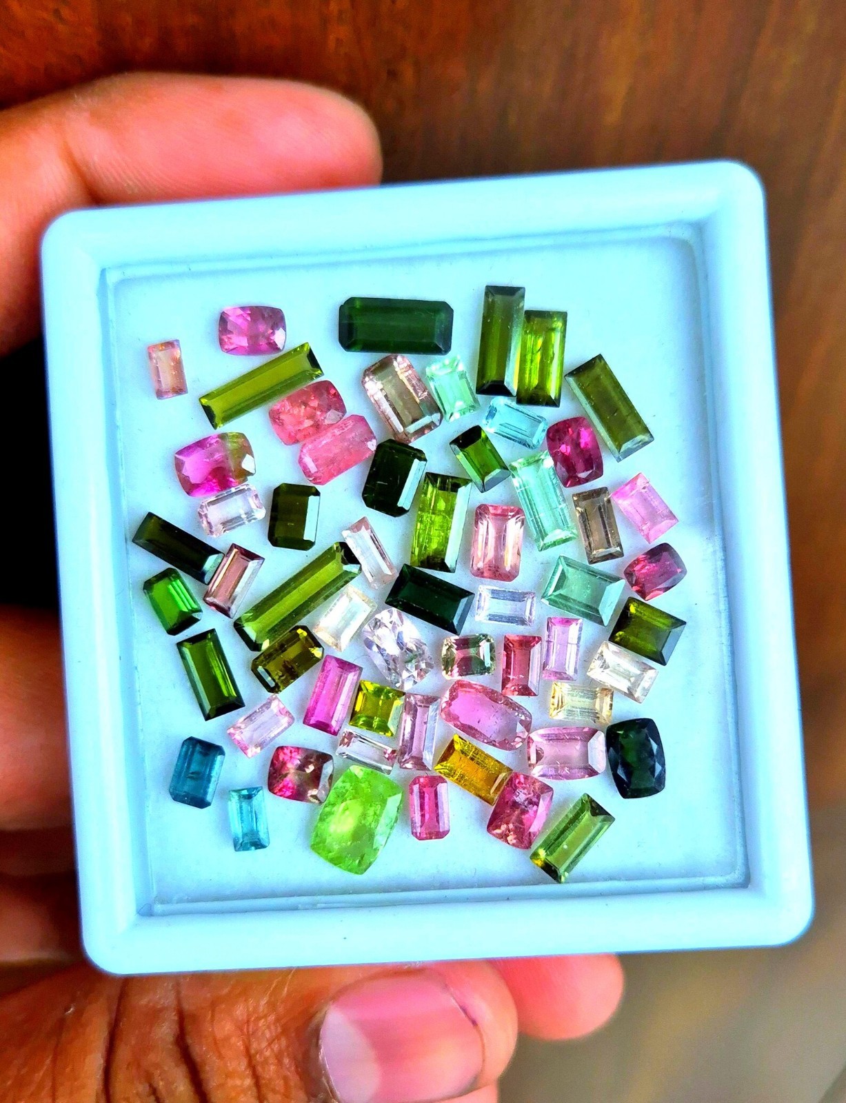 100 Pieces Tourmaline Faceted Gemstone Mix Shape and Size Tourmaline Cut Stone,