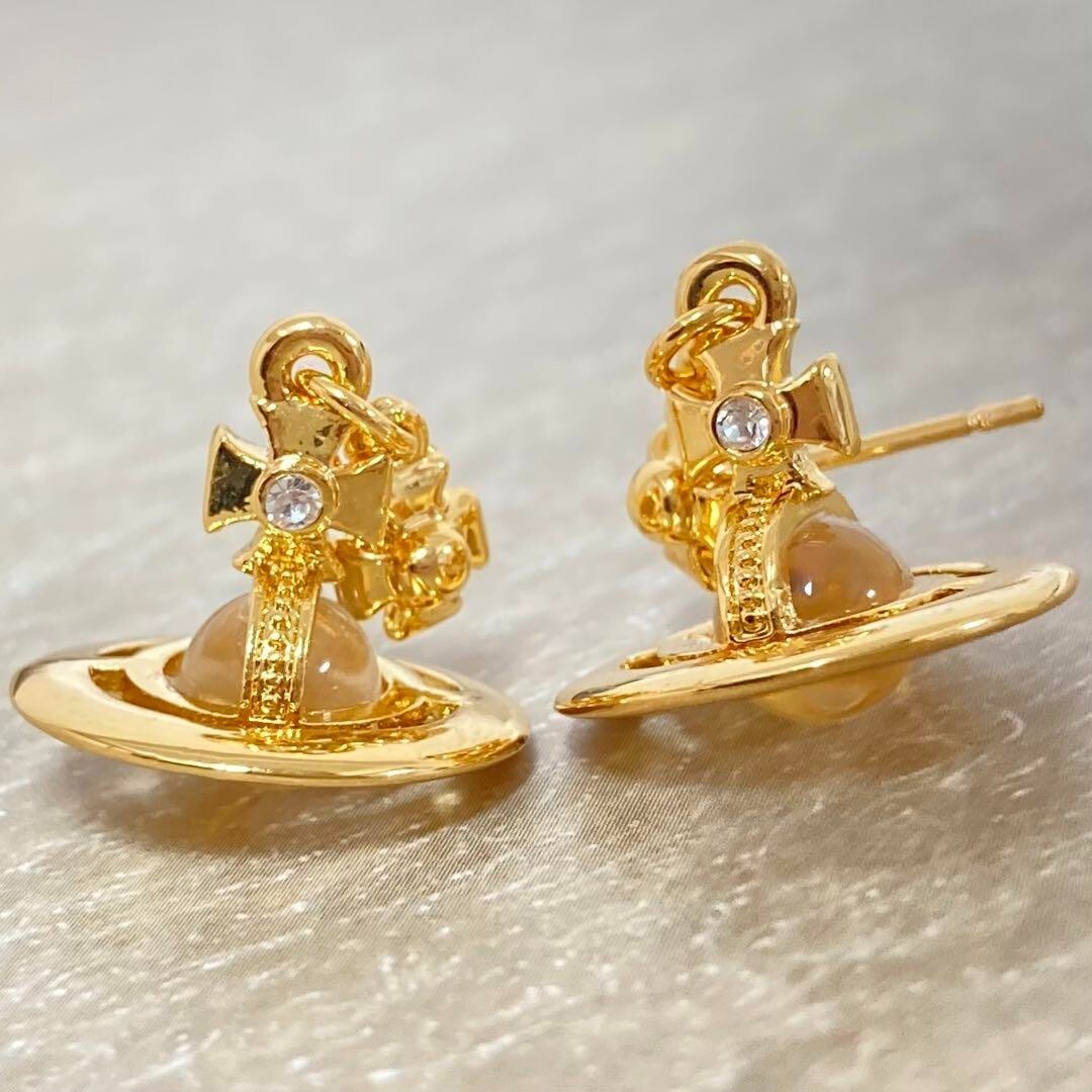 Pierce Petite Orb Gold Earrings Jewelry with drawstring