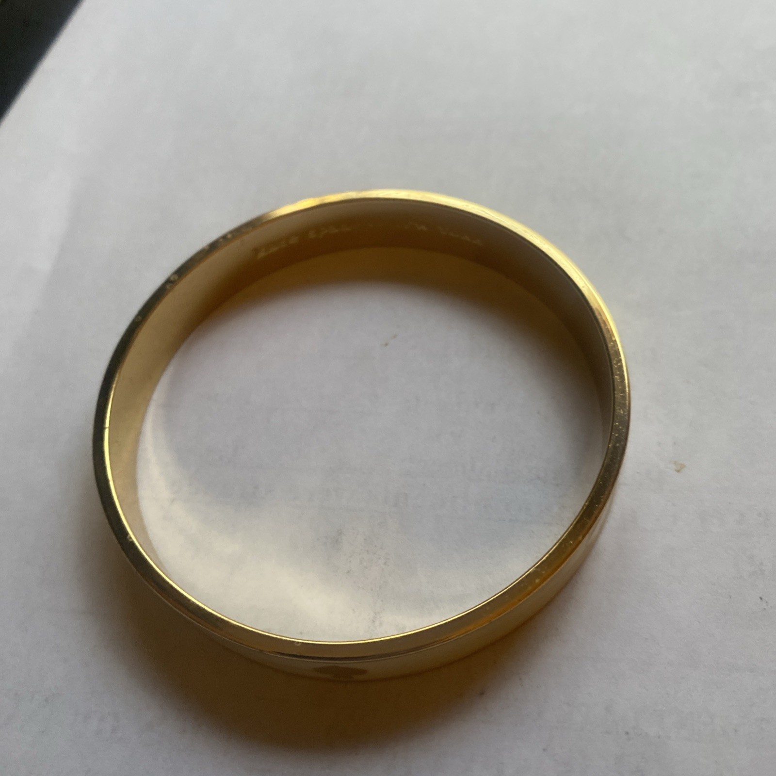 VINTAGE Kate Spade NY Ace of Spades White Enamel Bangle Gold
