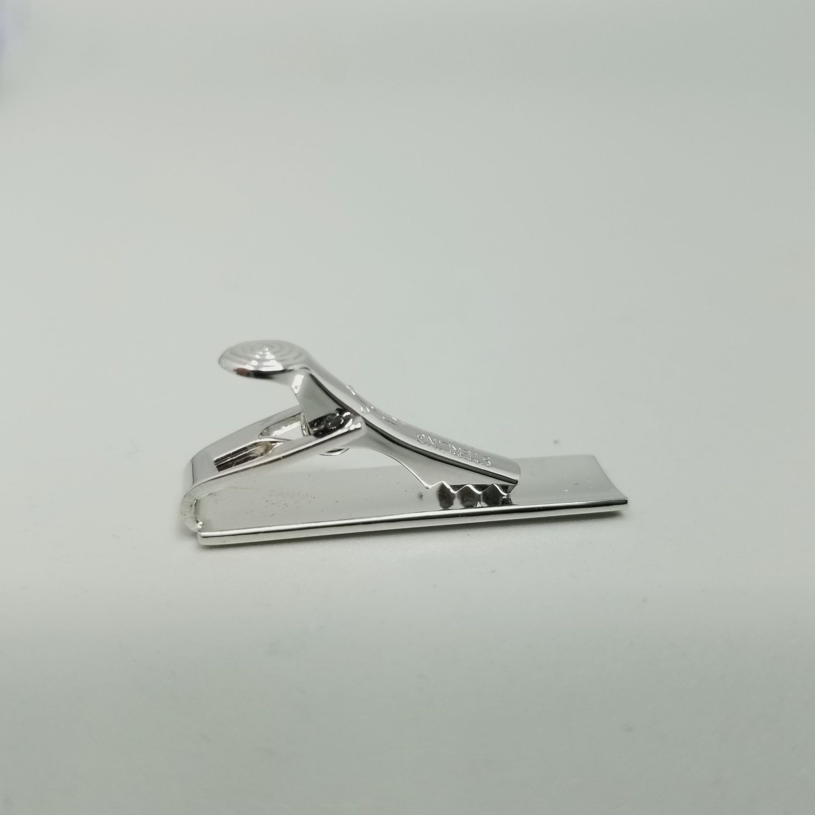 Vintage Sterling Silver Tie Bar Clip Foster Small 1 Inch Minimal Polished
