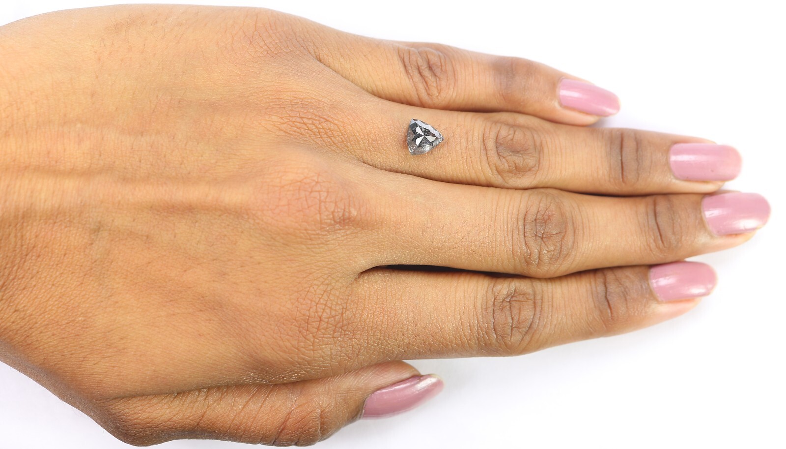 1.27 Ct Natural Loose Triangle Diamond 7.00 MM Salt And Pepper Diamond QN9661