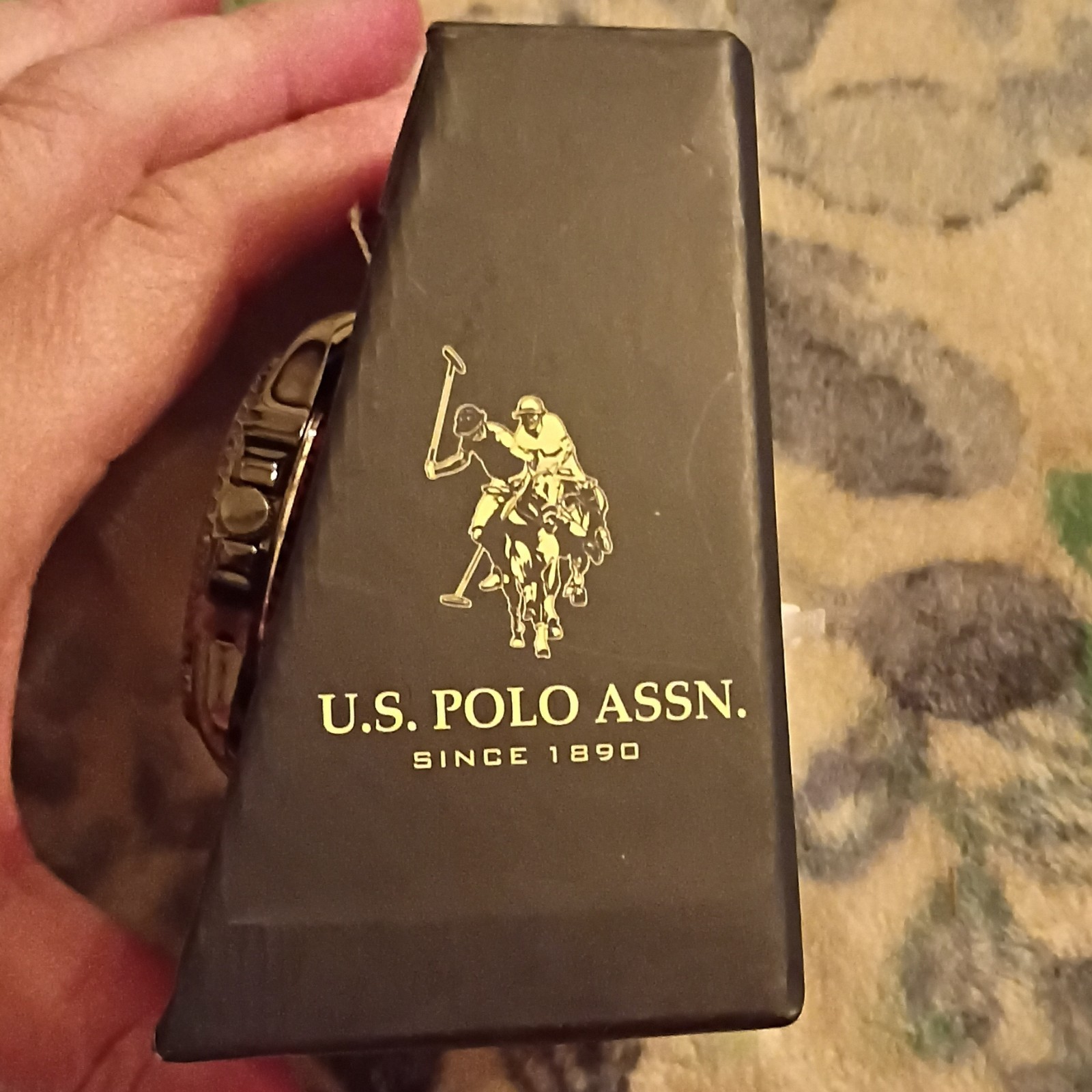 U.S. Polo Assn. Men’s Analog Quartz Watch Black Dial/Bracelet 44-47.9mm Box