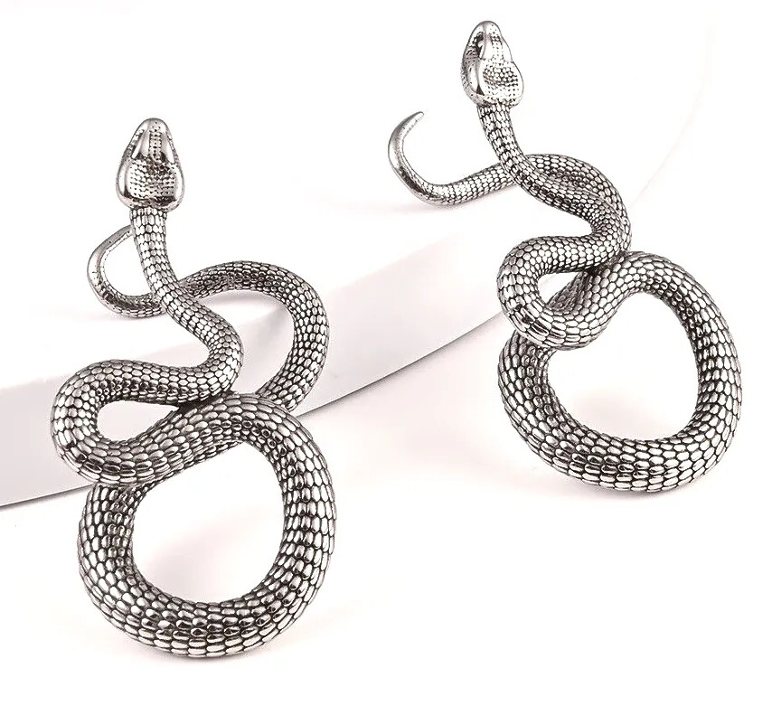1 x 2g 6mm Snake Serpent Heavy Gauge Ear Weight Hanger Expander Drop Piercing