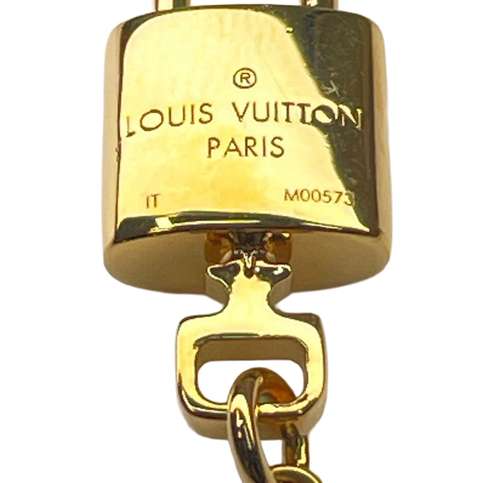 LOUIS VUITTON Locky Earring Ear Cuff Gold Padlock Motif Authentic Excellent