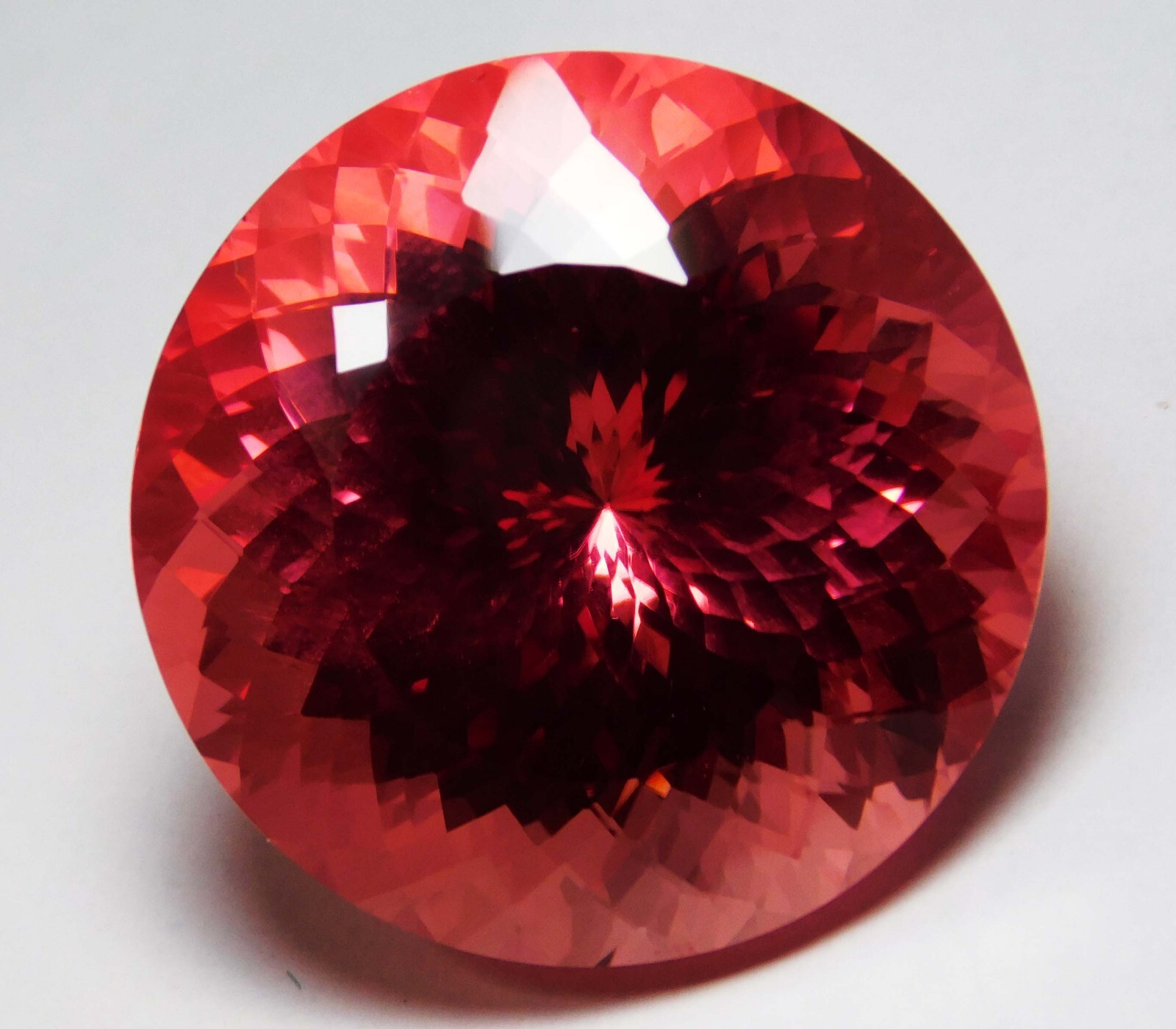 CERTIFIED PREMIUM QUALITY NATURAL SAPPHIRE ORANGISH RED 97.70 Ct ROUND SHAPE