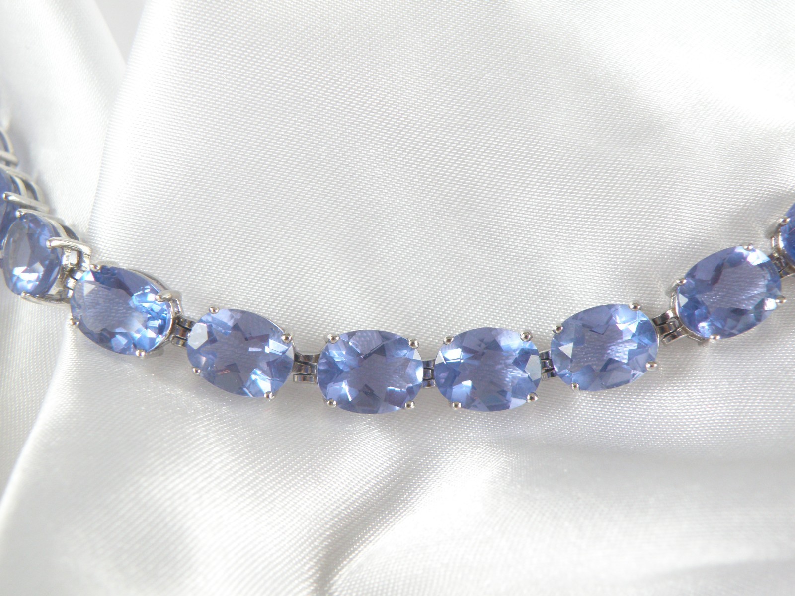 Sterling Silver 925 Treated Color Change Fluorite Tennis Bracelet Fits 7.5