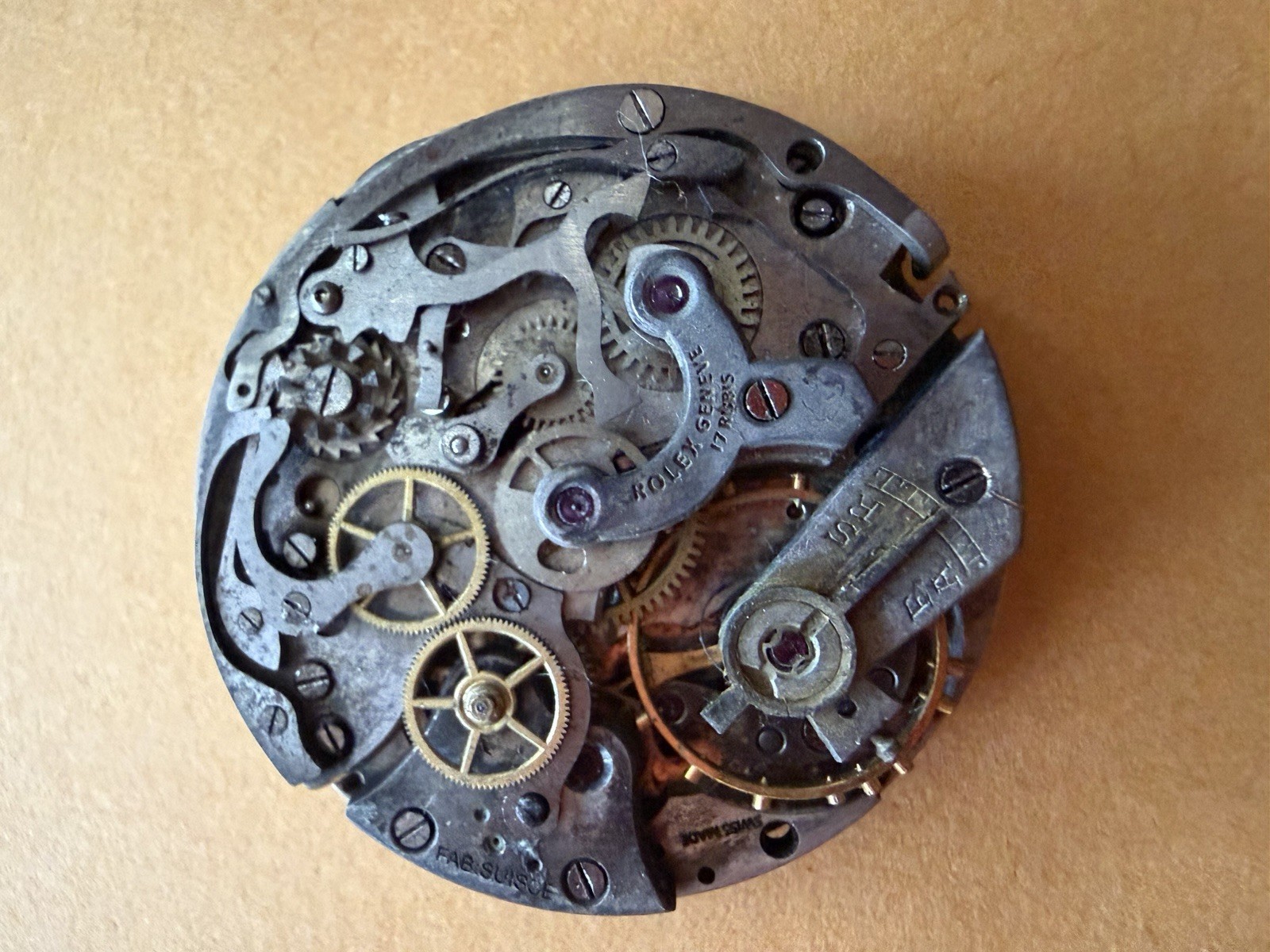 Rolex vintage circa 1940s Valjoux 71 chronograph movement/dial