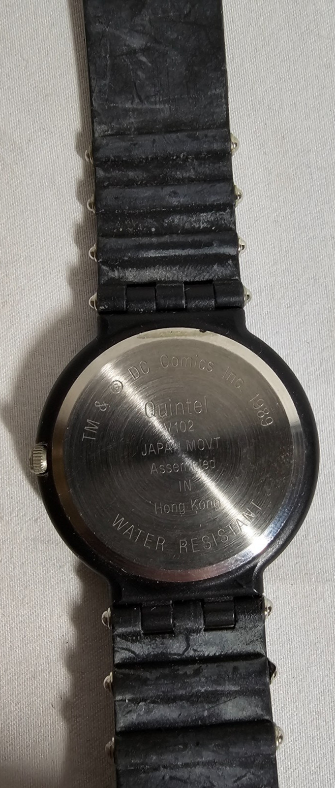 1989 Batman Wrist Watch DC Comics Quintel V102 Japan Movement