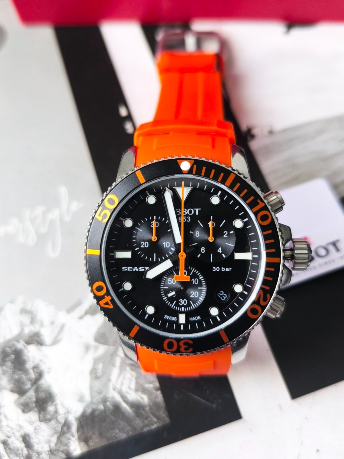 TISSOT SEASTAR 1000 Chronograph ORANGE T120.417.17.051.01