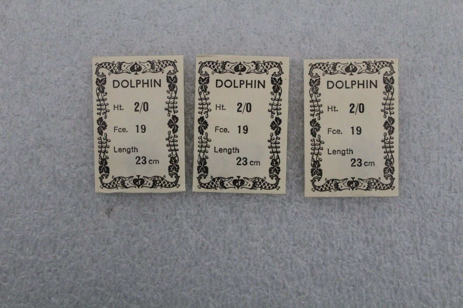 3X Old Stock Swiss ‘Dolphin’ Brand Watch Mainsprings, H-1.05mm, L-23cm, S-0.08mm