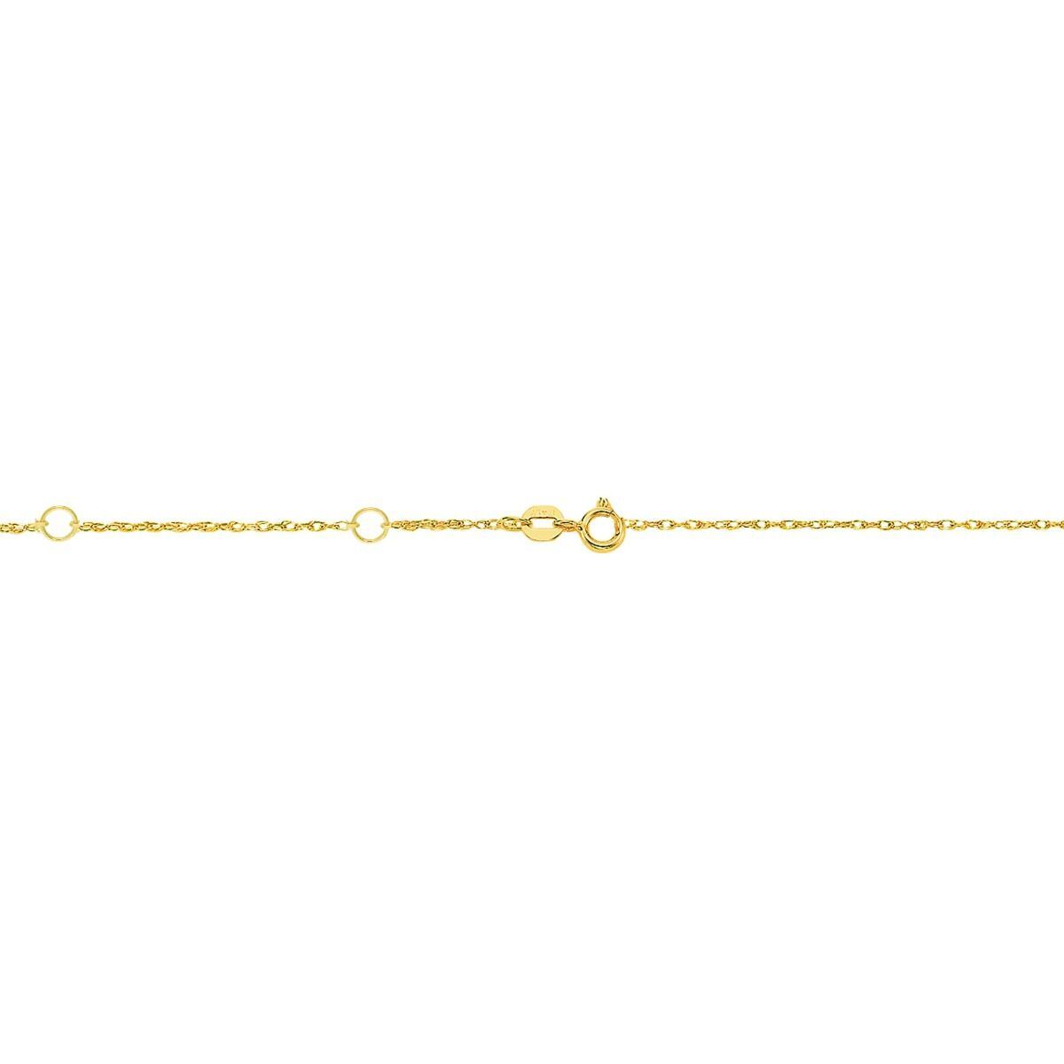 14k Yellow Gold Double Extendable Rope Chain Necklace
