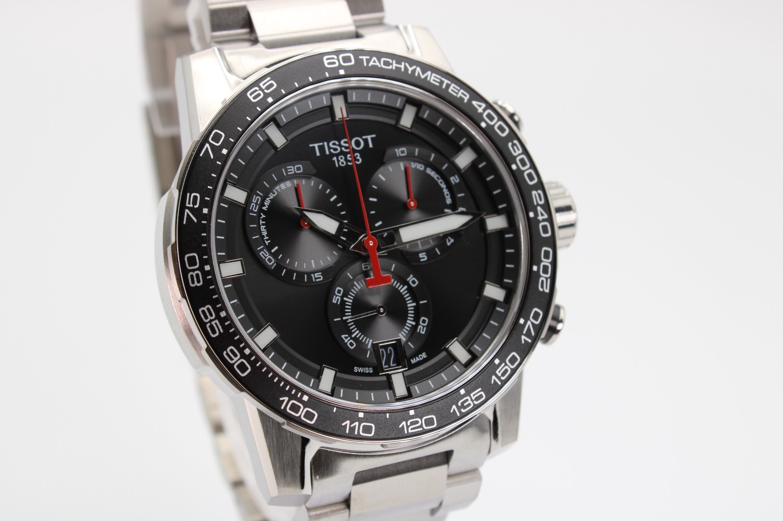 TISSOT Supersport Chrono T125.617.11.051.00 Quartz Black Dial Men’s Watch 45.5mm