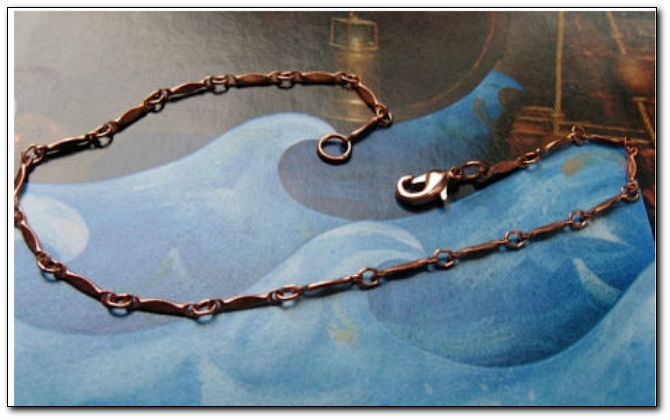 Ladies Solid Copper Link Bracelet 636G -1/16 inch wide – 6 1/2 to 9 inch lengths