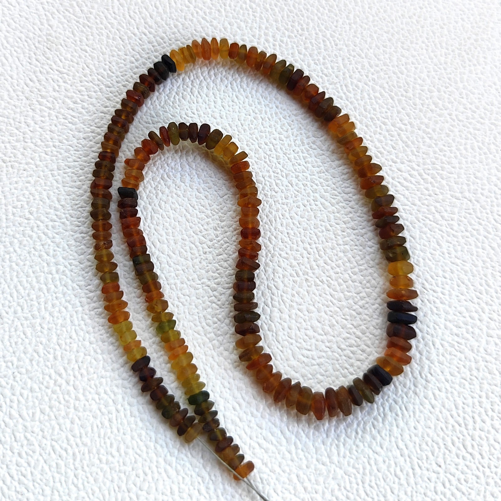 Natural Rainbow Tourmaline 4-5mm Unpolished Raw Beads 14″ Strand Brazil Gems