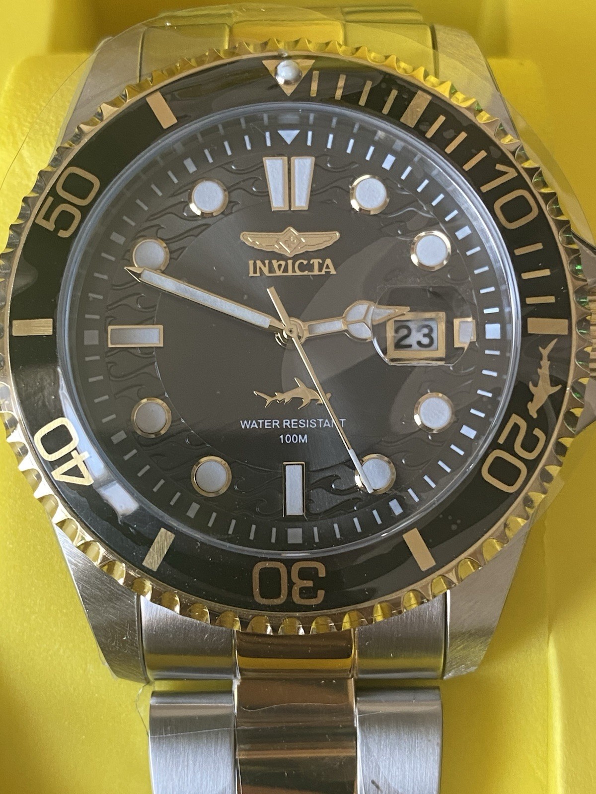 Brand New Invicta Pro Diver Currentwave Men’s Watch 43mm Steel Gold (30023) New