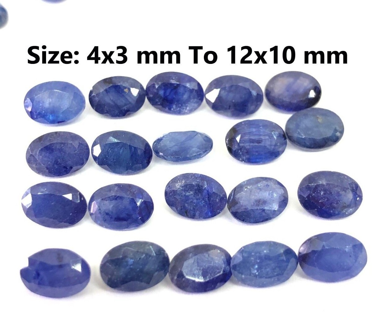 Medium Quality Blue Sapphire Oval Shape Cut Faceted 4×3-12x10mm Loose Gemstone