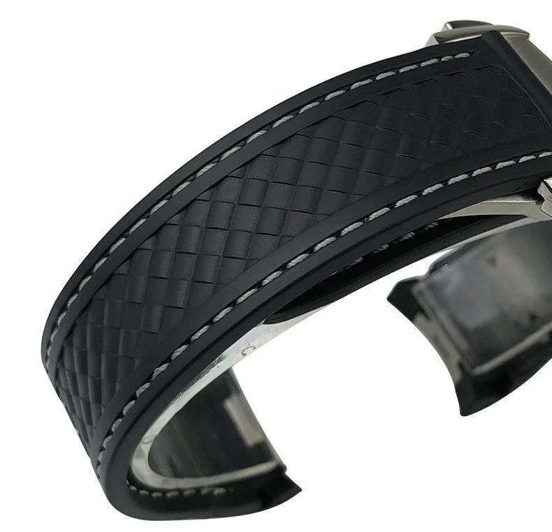 21mm 20mm FKM Vulcanized Rubber Watch Strap Fits Omega AQUA TERRA 150M AT150