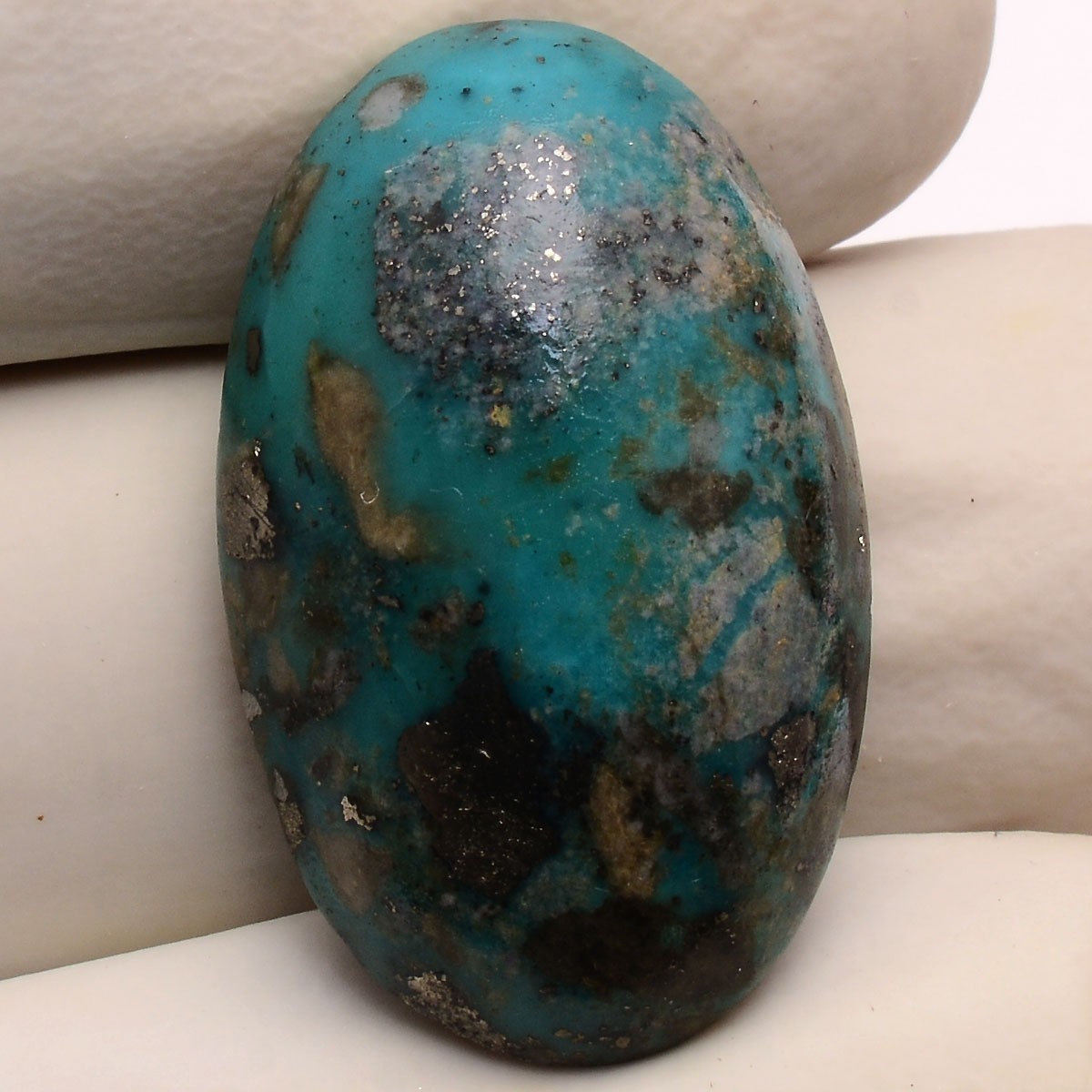 28.00 Cts Natural Persian Turquoise 26mmx16mm Oval Cabochon Untreated Gemstone