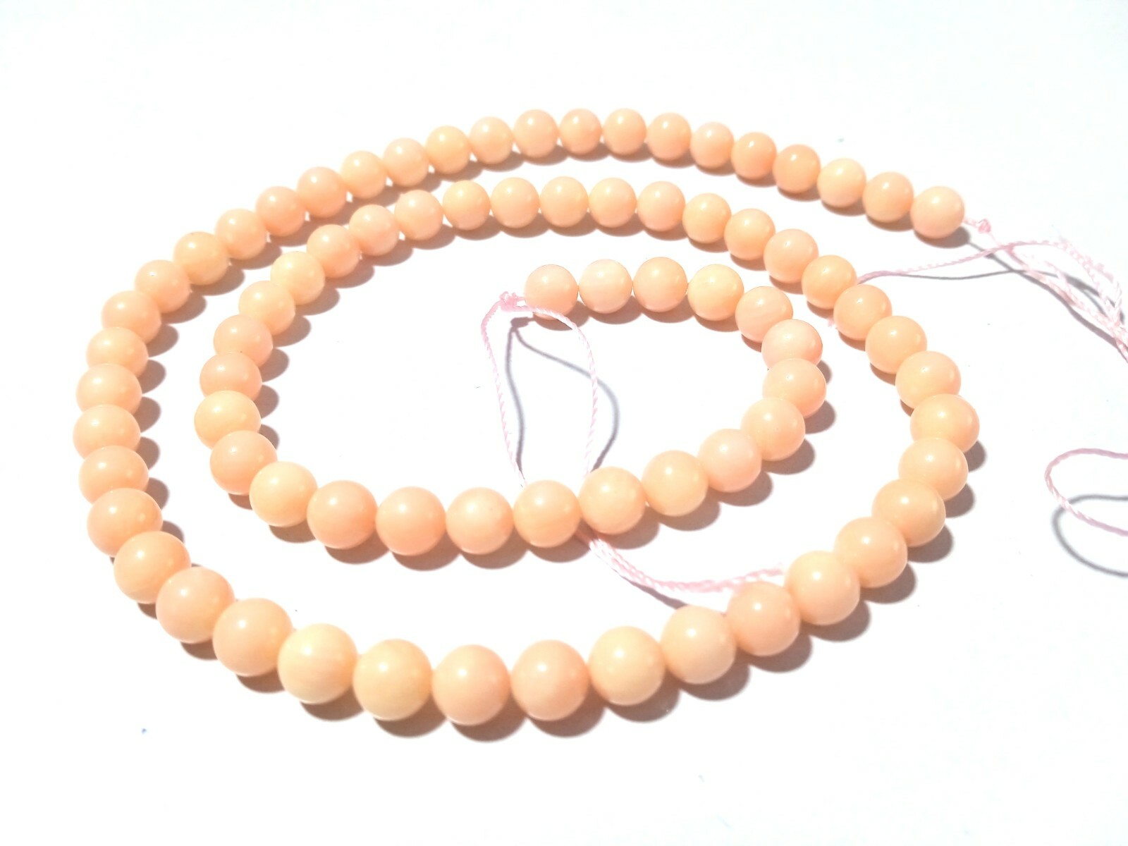 Coral Pink Round Smooth 5mm Loose Gemstone Beads 15″Inch 1 Strand