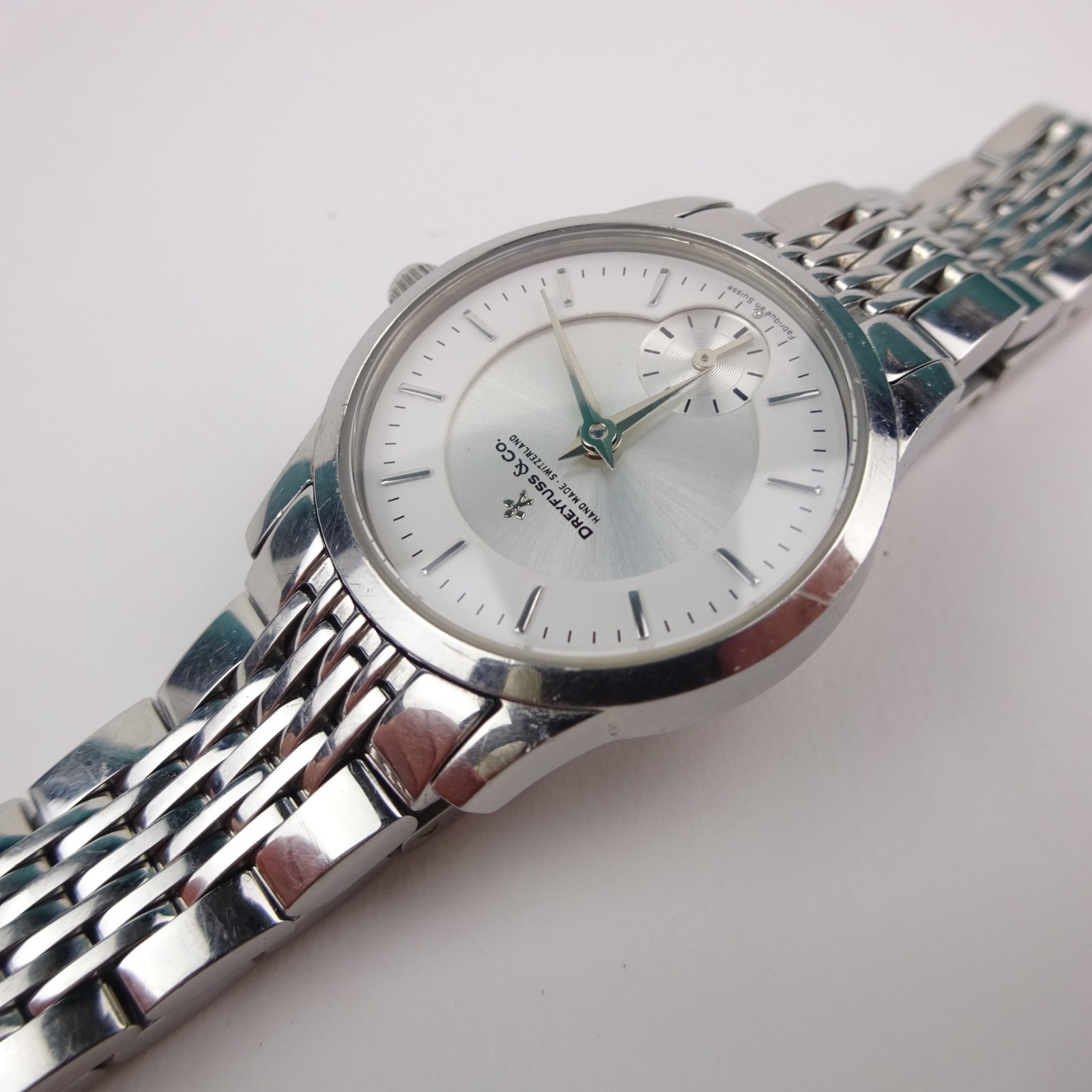 Dreyfuss & Co 1946 Watch Stainless Steel Silver Dial Classic Women’s