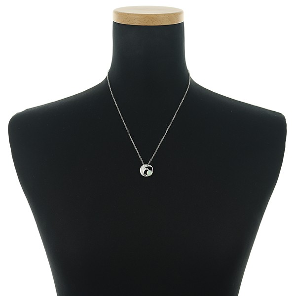 Auth Mikimoto Pendant Opal 0.36ct Diamond 0.01ct 18K 750 White Gold