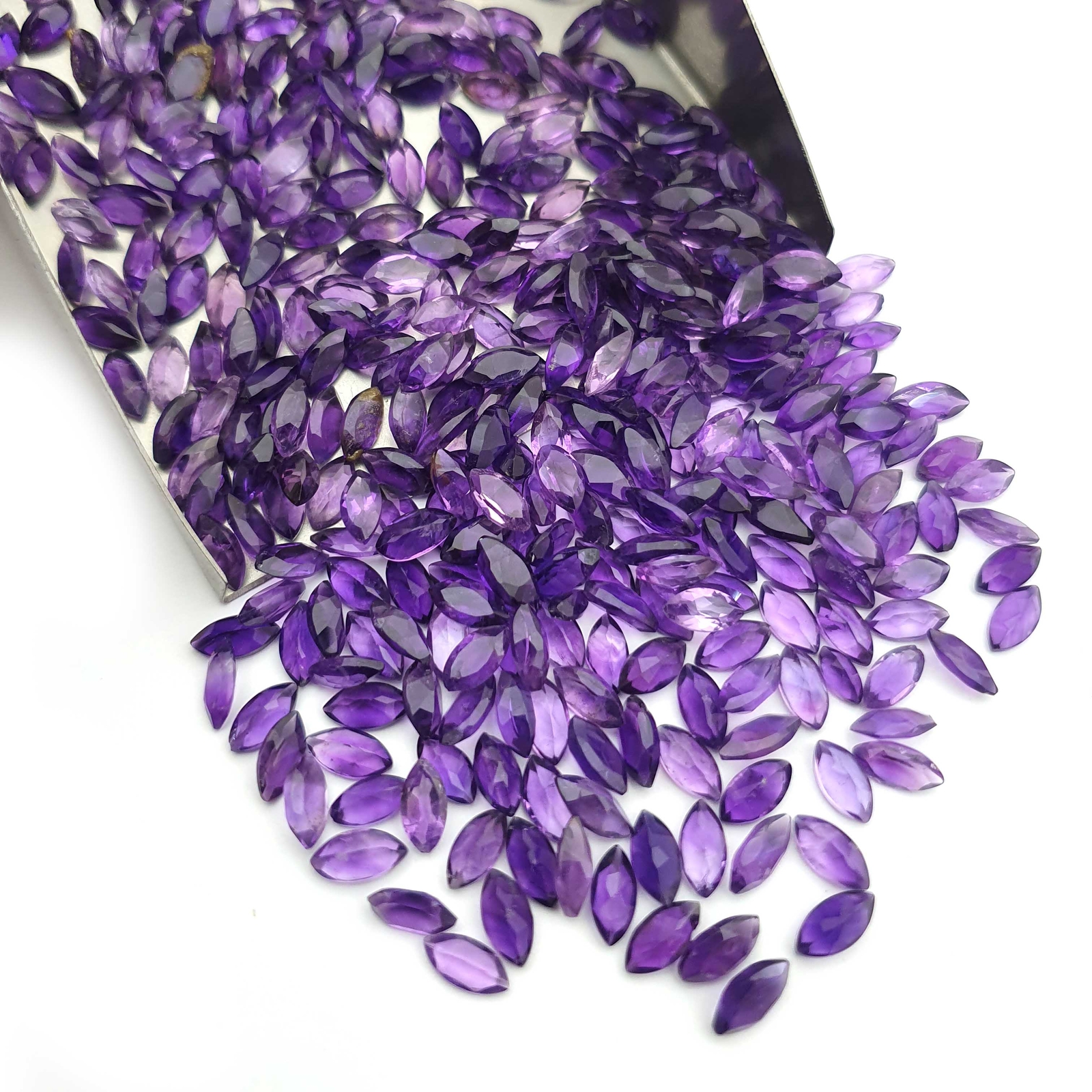 Natural African Amethyst Marquise Cut Loose Gemstone Lot 190 Pcs 4-9 MM 96 CT