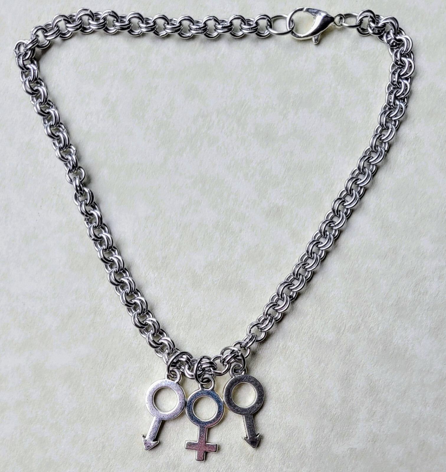 MFM (Male, Female, Male) anklet for lifestyle wives (arrow, cross, arrow)