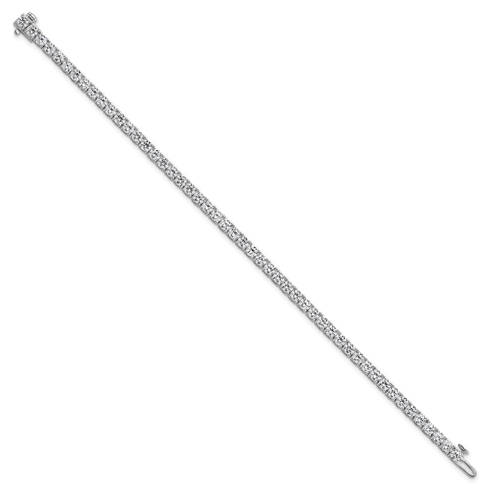 14k White Gold 7 Ct Lab Grown Diamond Complete Tennis Bracelet 7″ 12.07gm