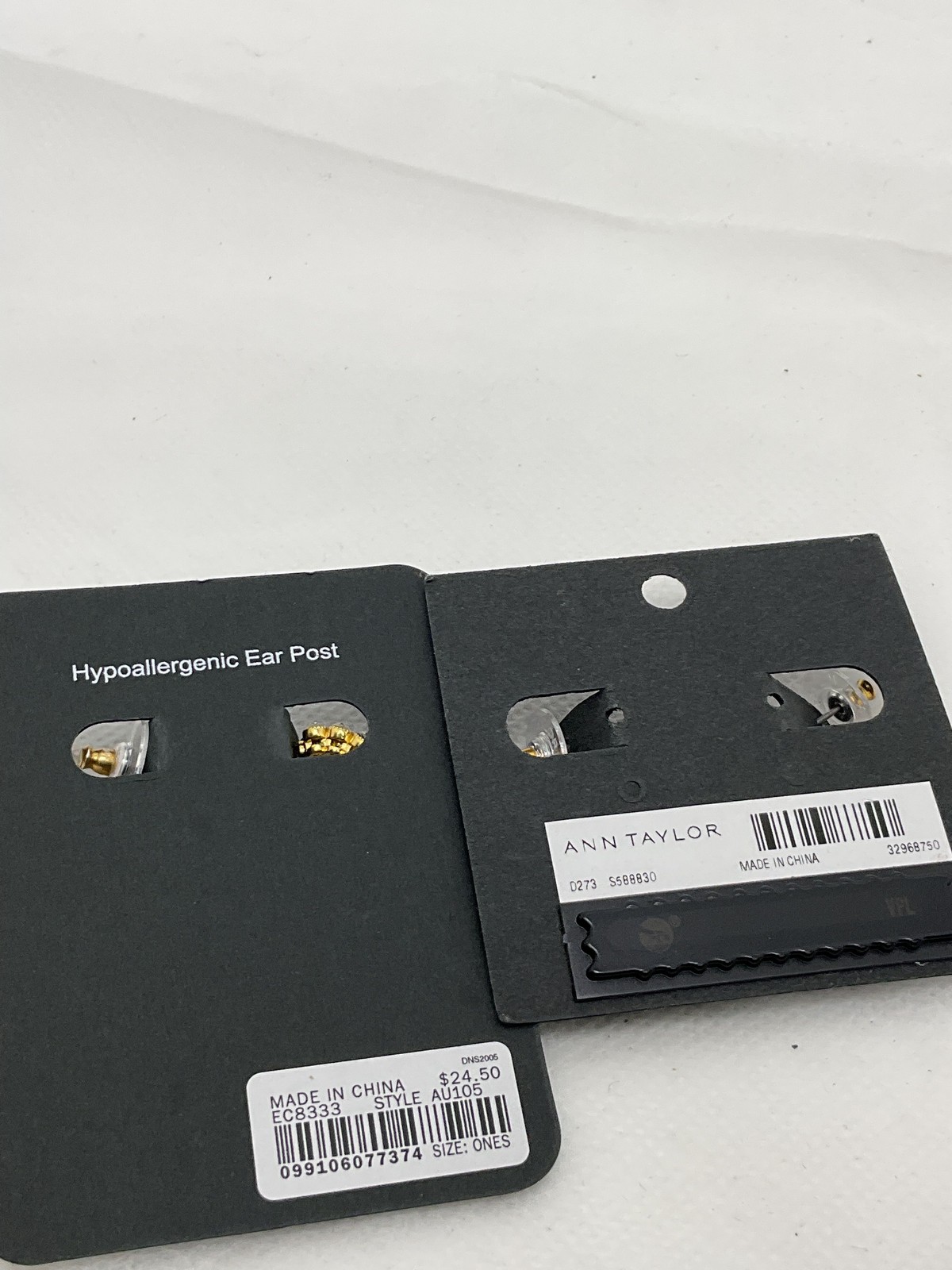 Ann Taylor J. Crew Gold Tone Hoop Earrings Jewelry Lot of 2 Pairs