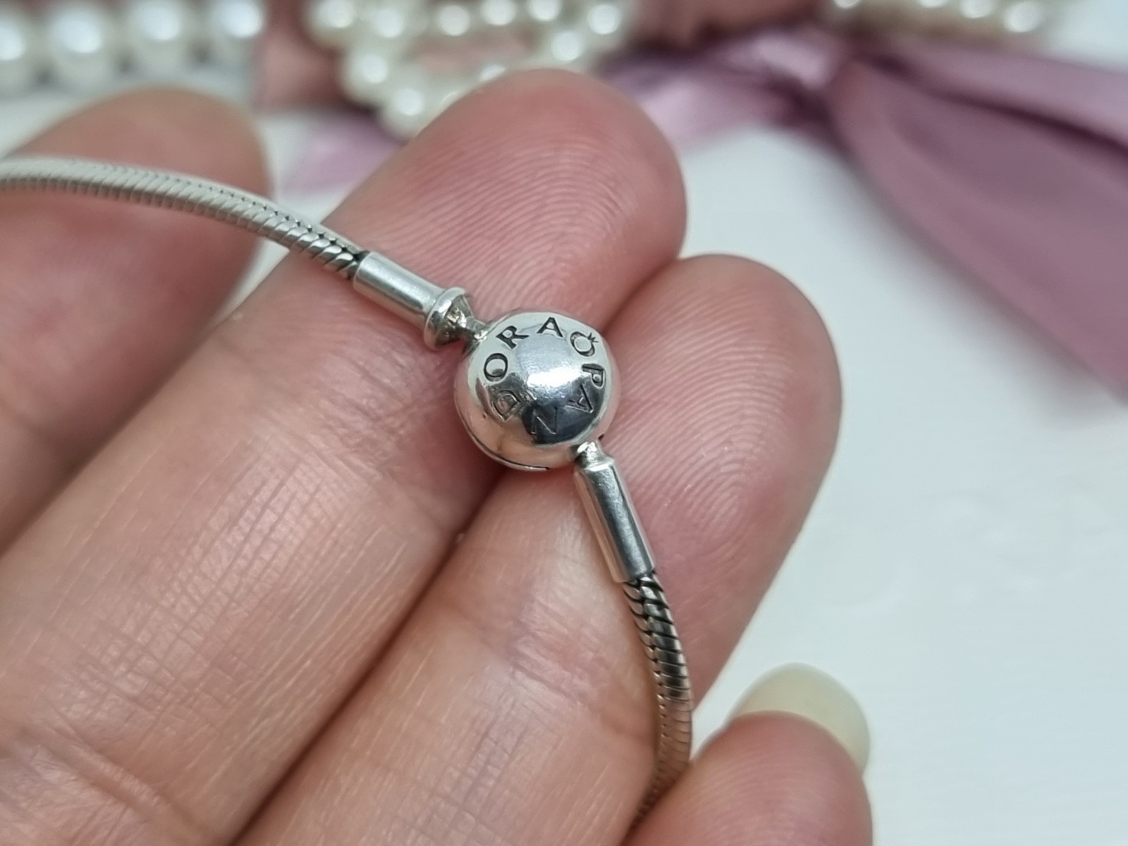 Genuine Pandora ESSENCE Snake Chain Bracelet Thin Chain 16cm 💕 R11