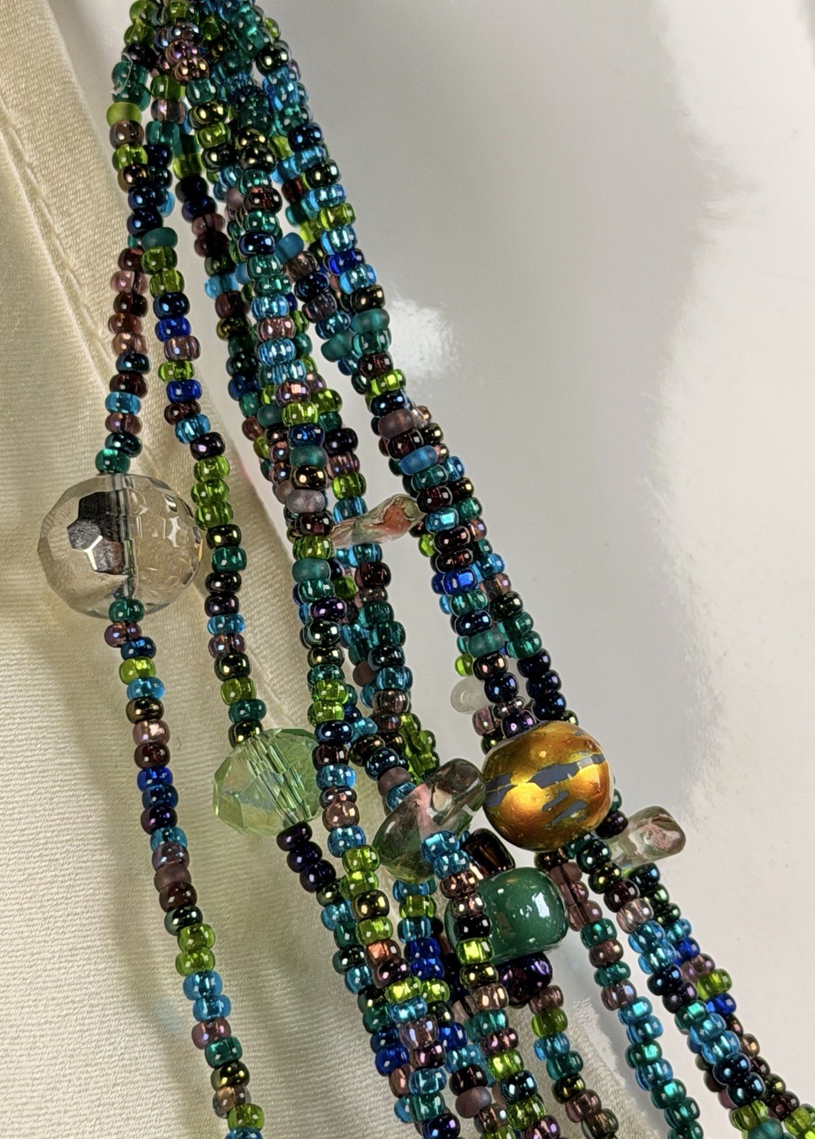Handmade Guatemalan Multi-Strand Beaded Necklace