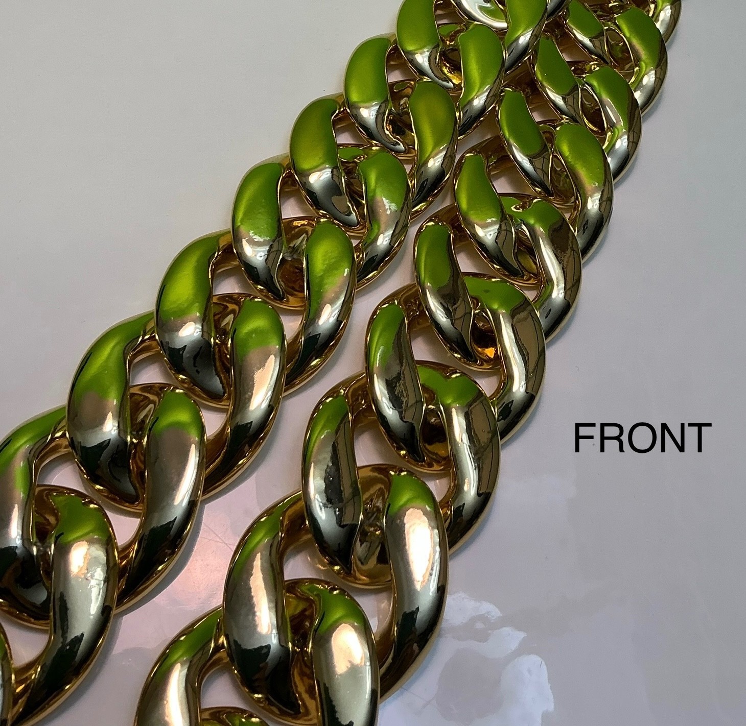 Hip-hop Gold Thick Chain Necklace Bracelet Men Punk Large Plastic New Unisex 36”